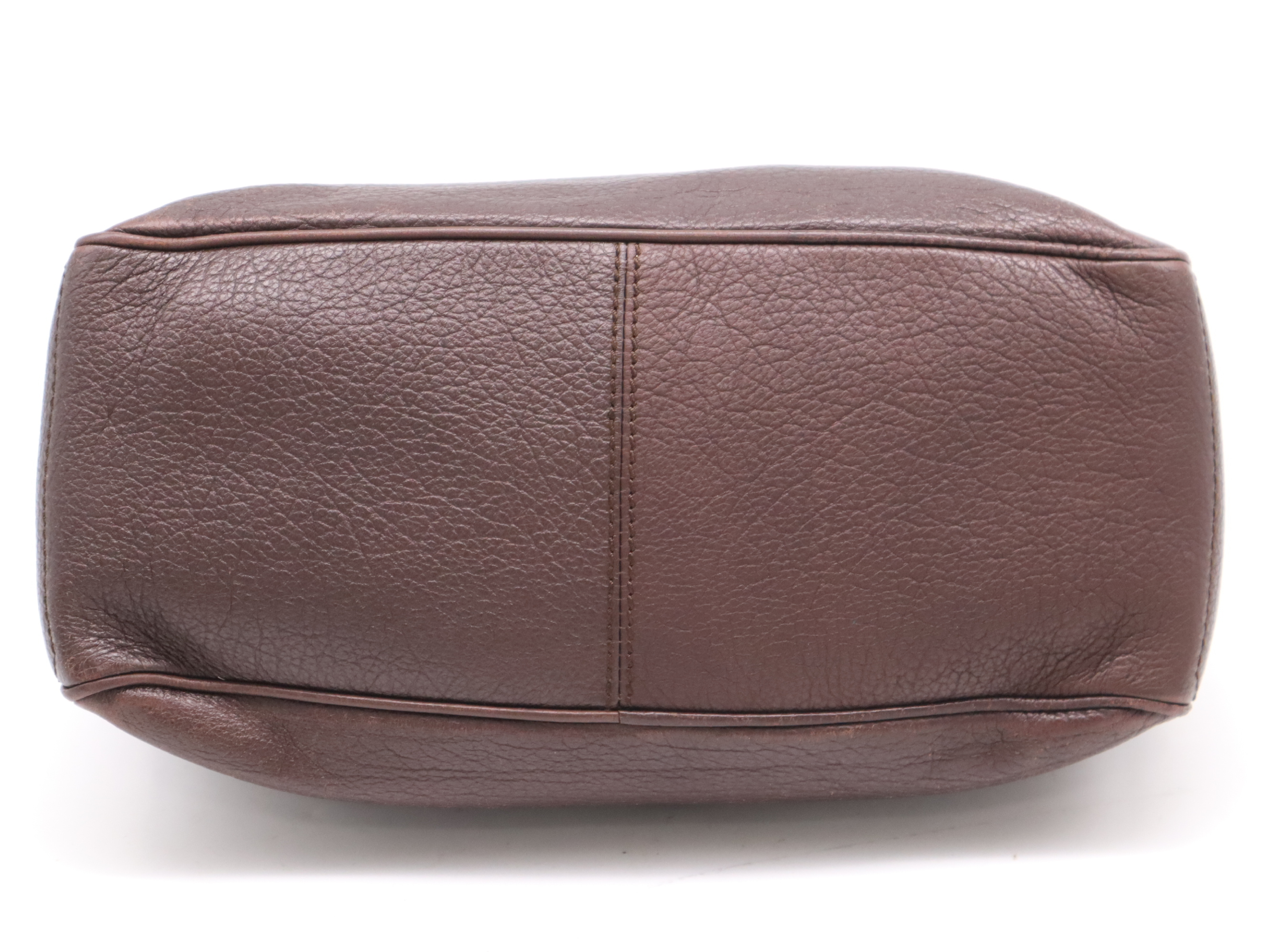 134023 Leather Boogie Bag Handbag, Brown, Gold Hardware, with Dust Bag — view 4