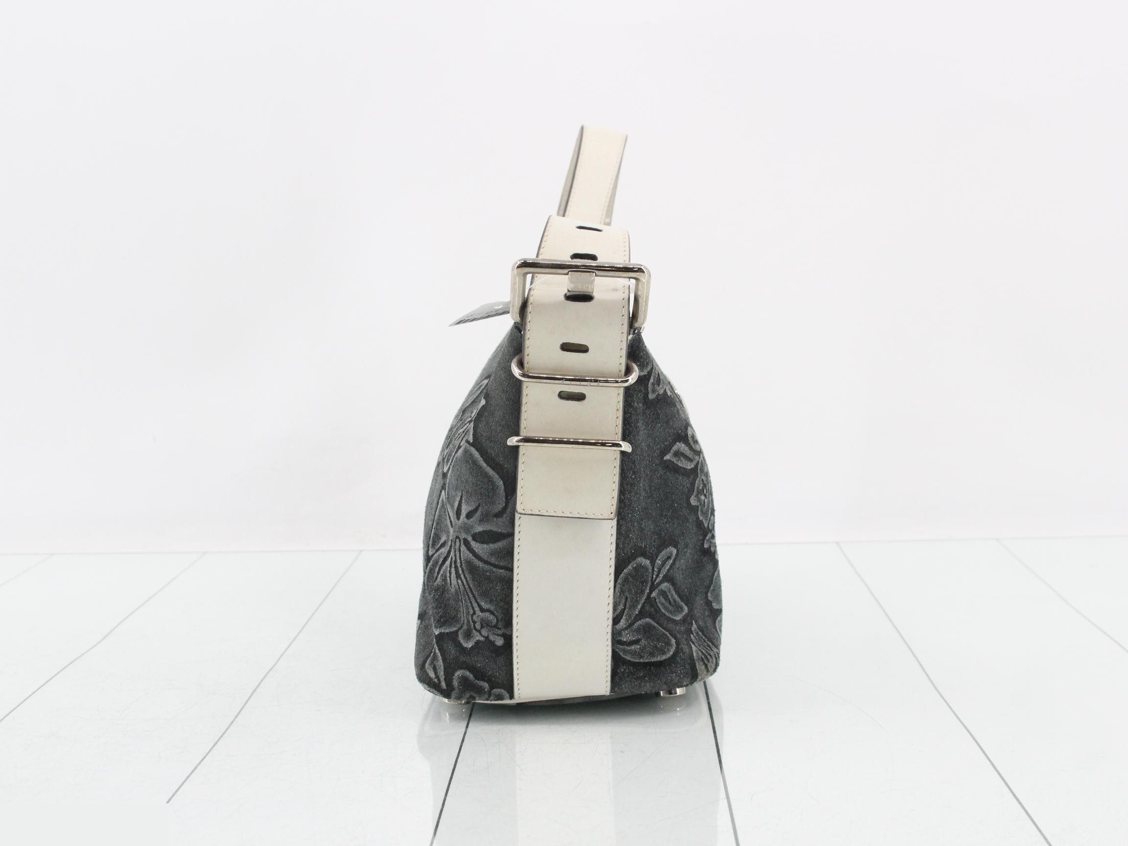 Suede floral shoulder bag — view 4
