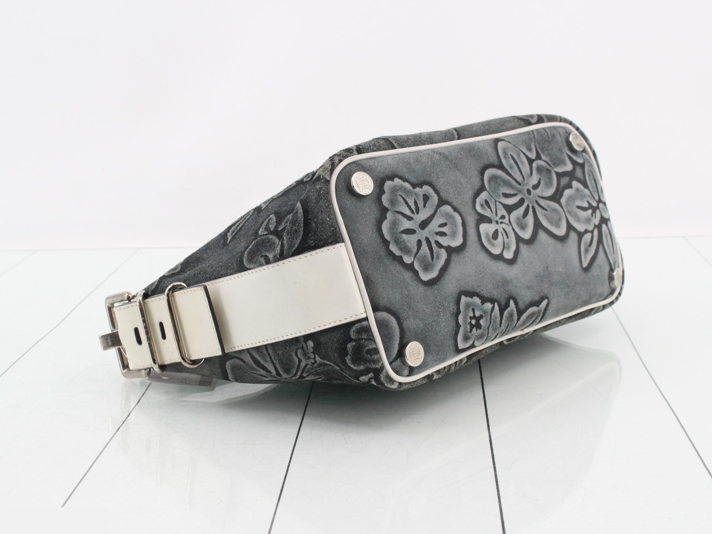 Suede floral shoulder bag — view 5