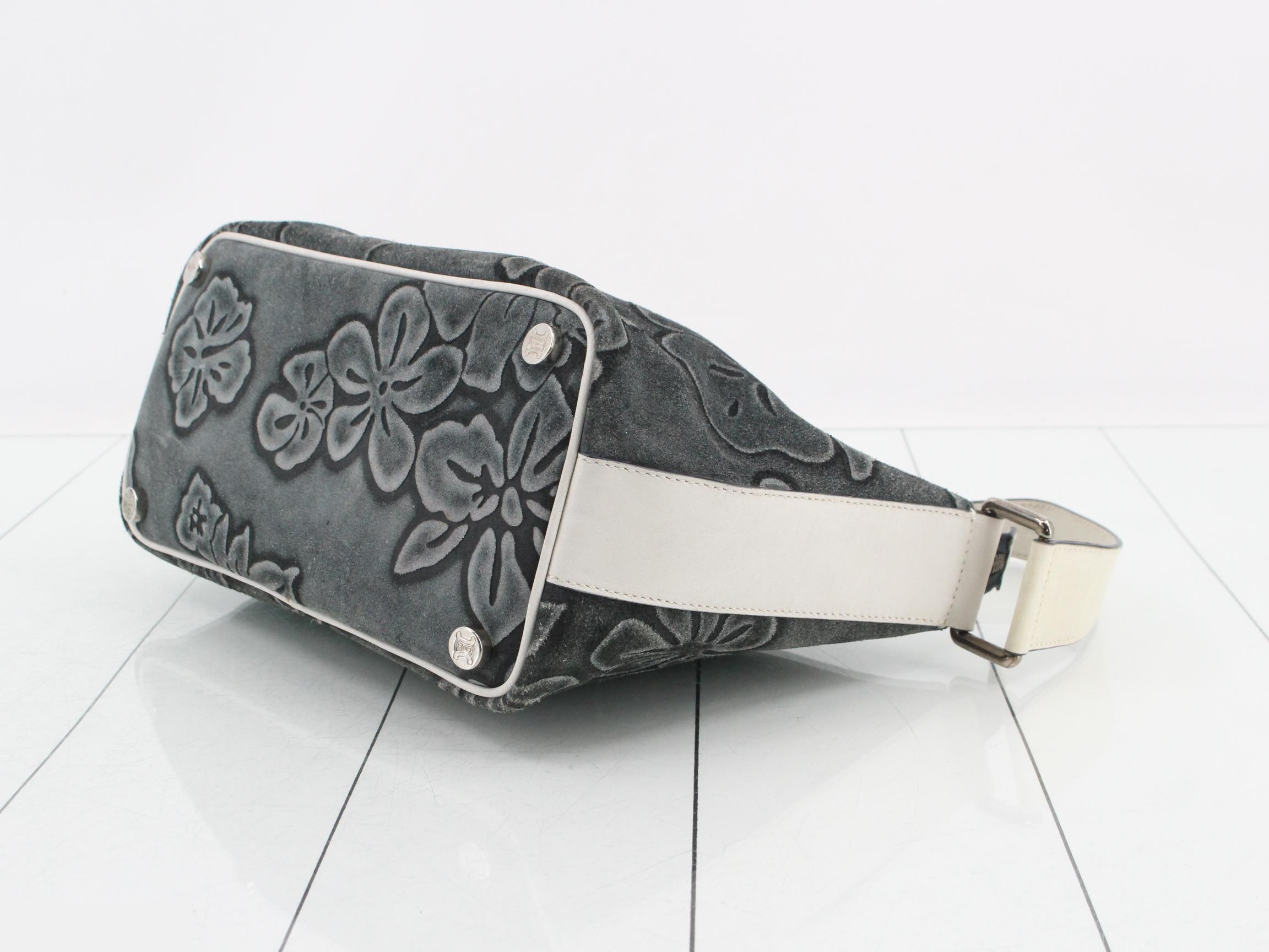 Suede floral shoulder bag — view 6