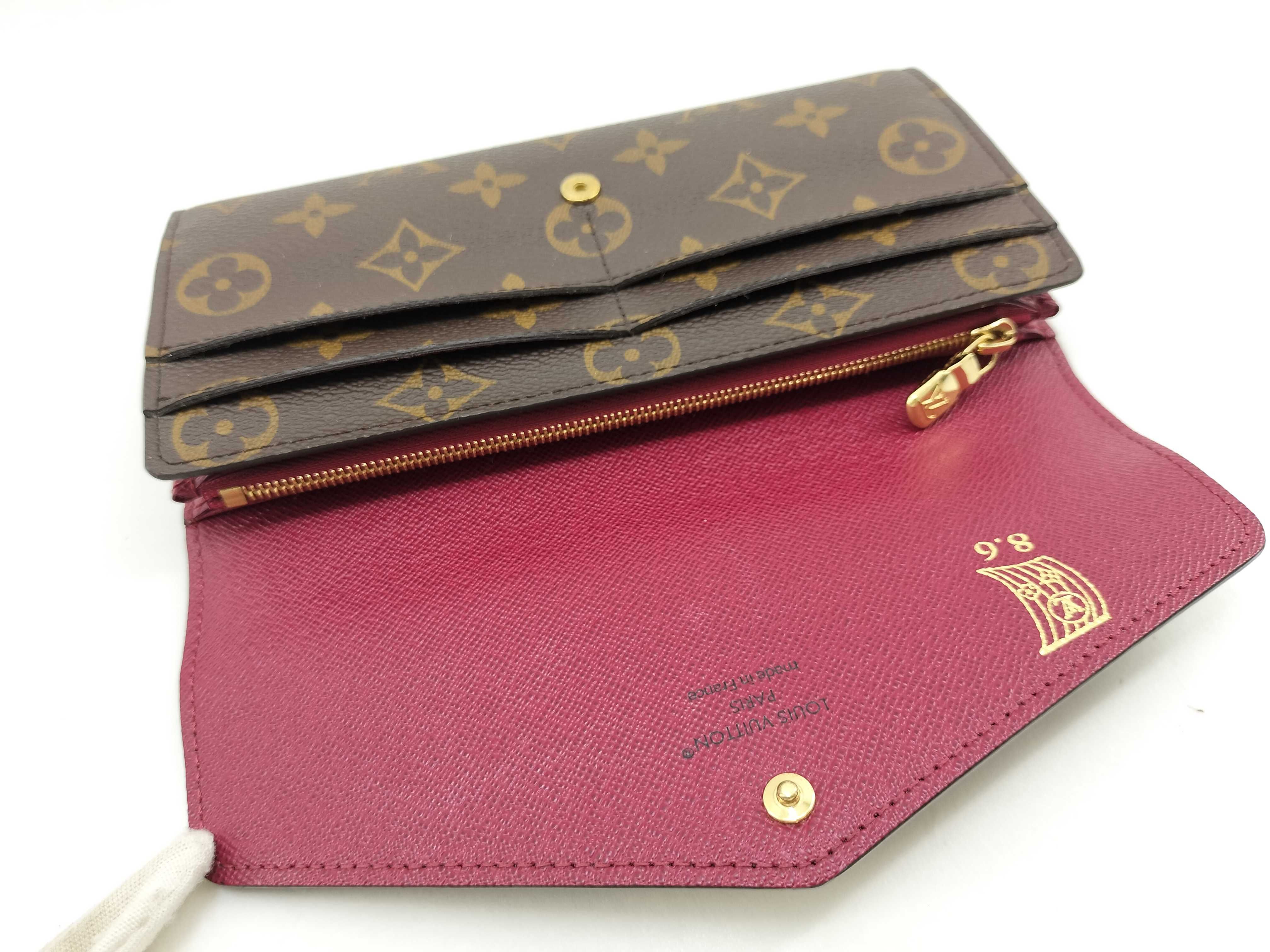 Monogram Louis Vuitton Portefeuille Sarah Fuchsia Monogram Wallet — view 9