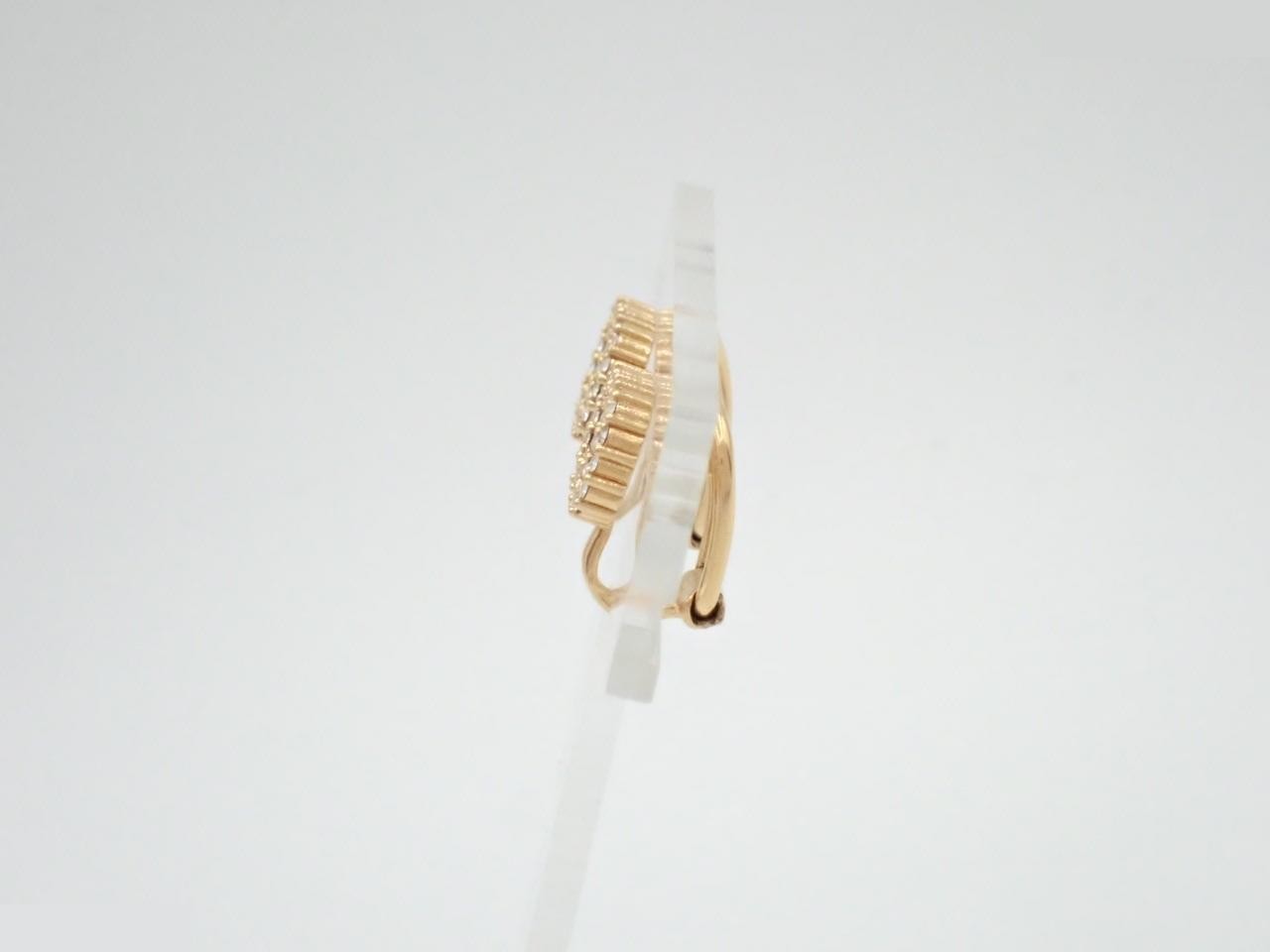 earrings, gold (GP), rhinestones — view 3