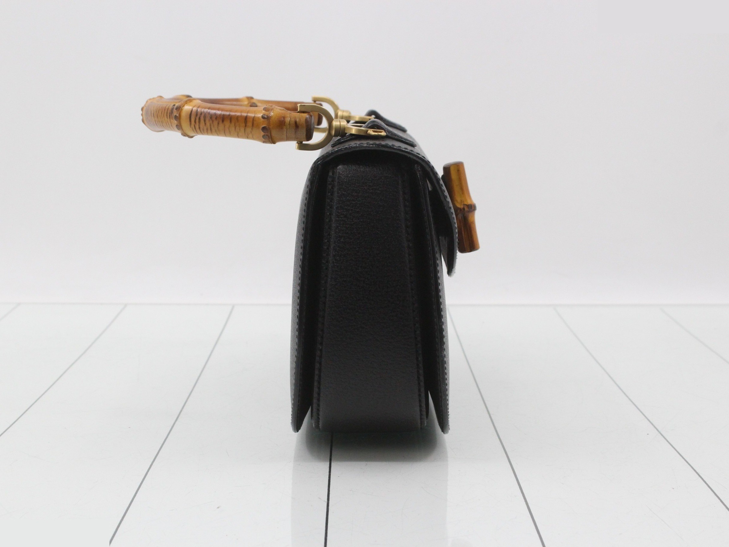 Bamboo Leather Top Handle Bag (2-way) — view 4