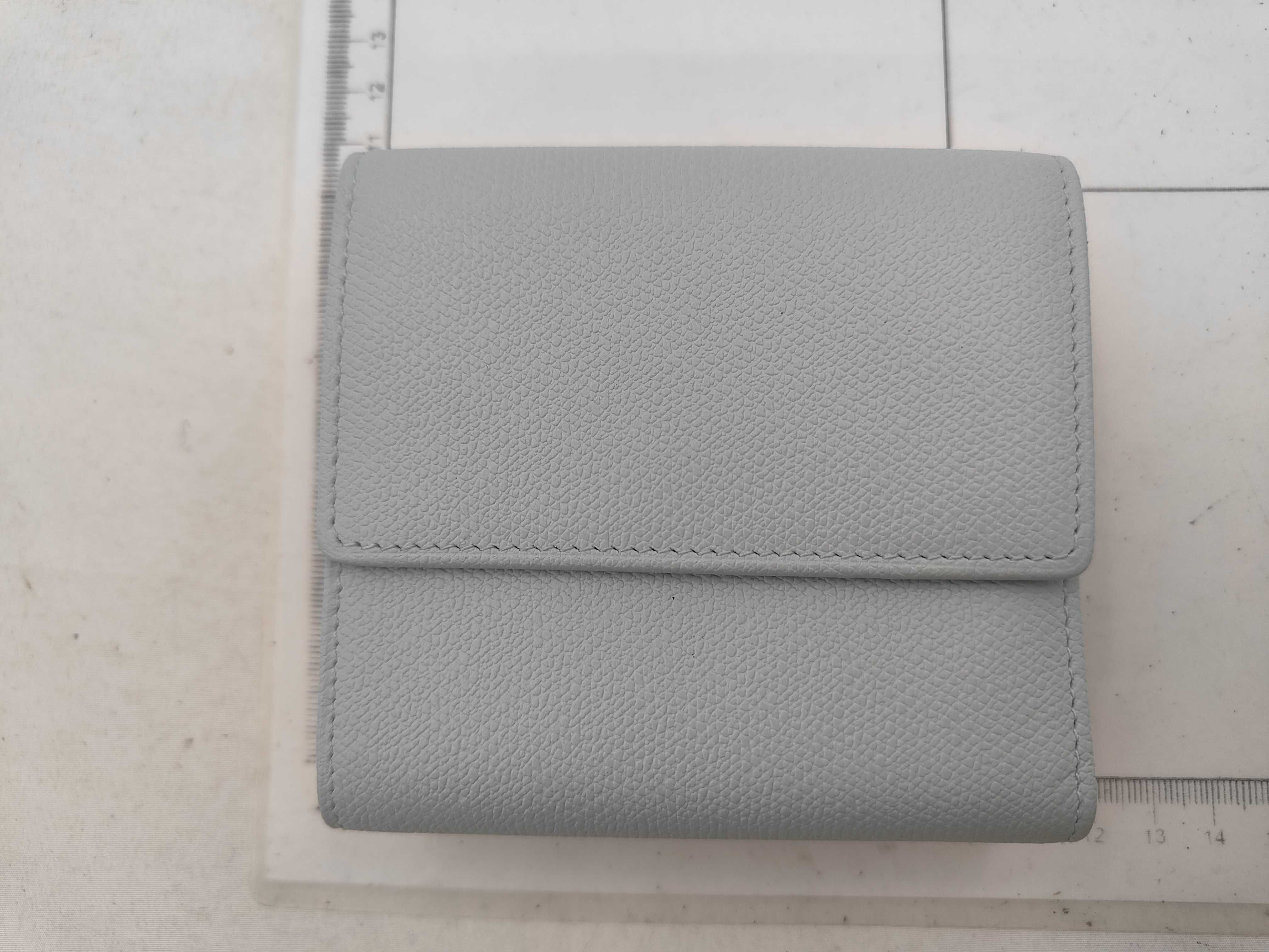 Coco Button Bi-fold Wallet, Leather, Light Blue, Box - 9732356 — view 2