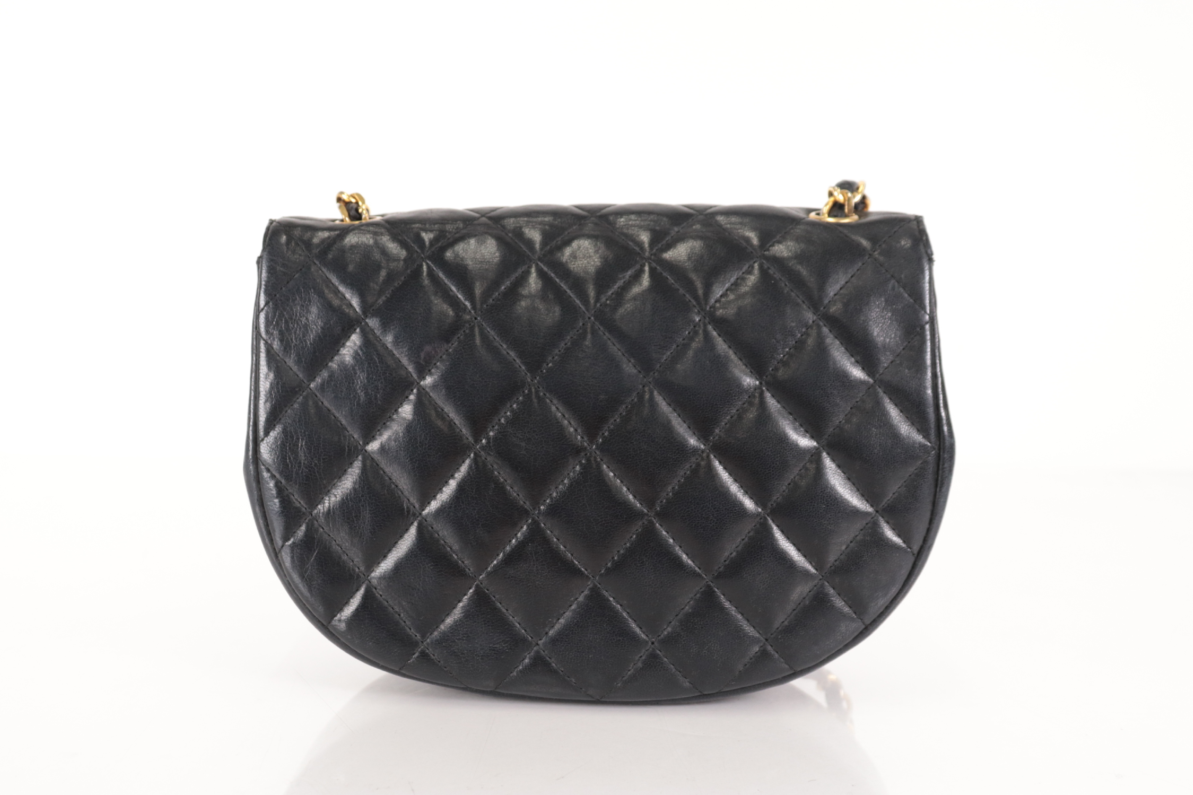 Lambskin Half Moon Chain Shoulder Bag (Serial Number 0) — view 2