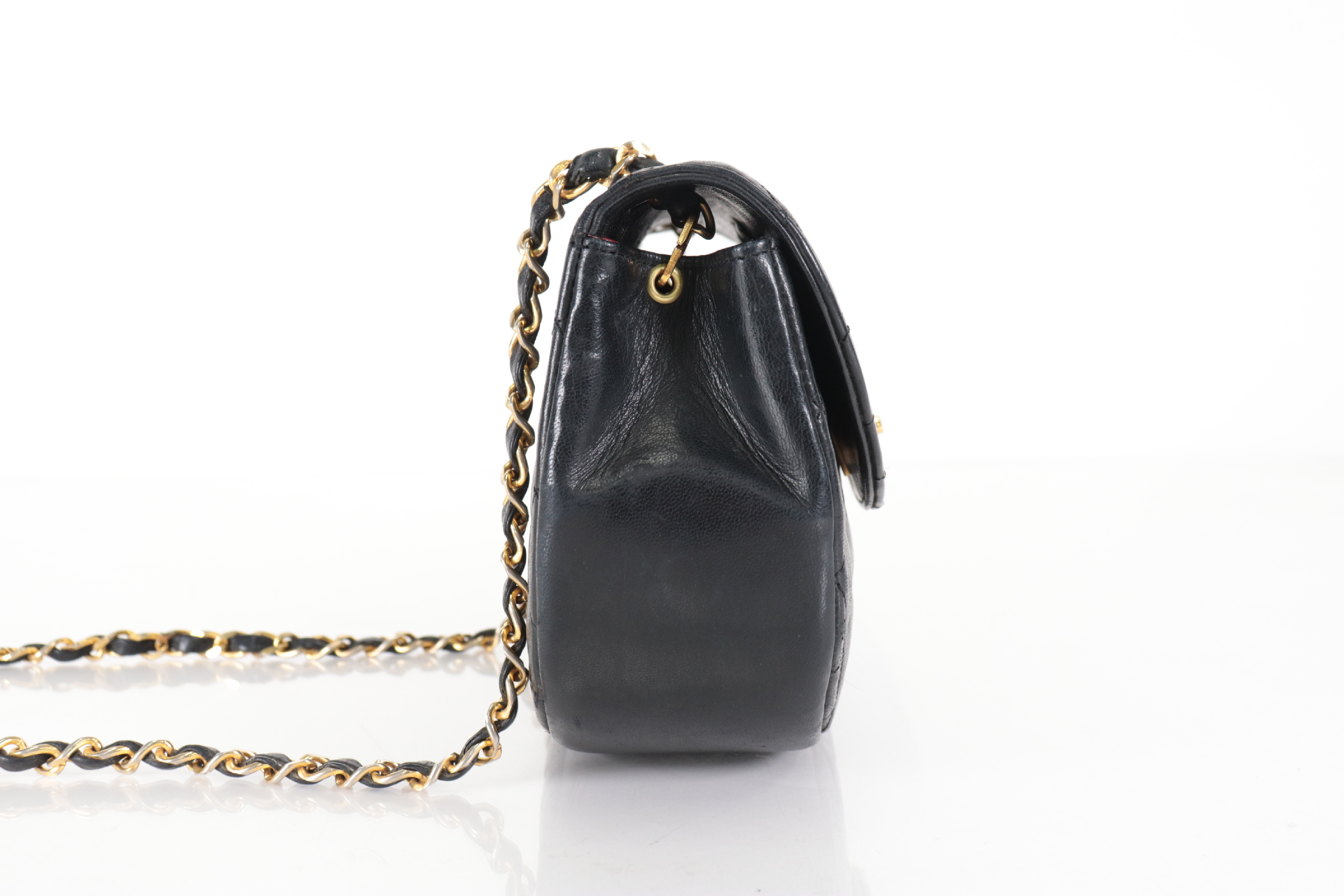 Lambskin Half Moon Chain Shoulder Bag (Serial Number 0) — view 3