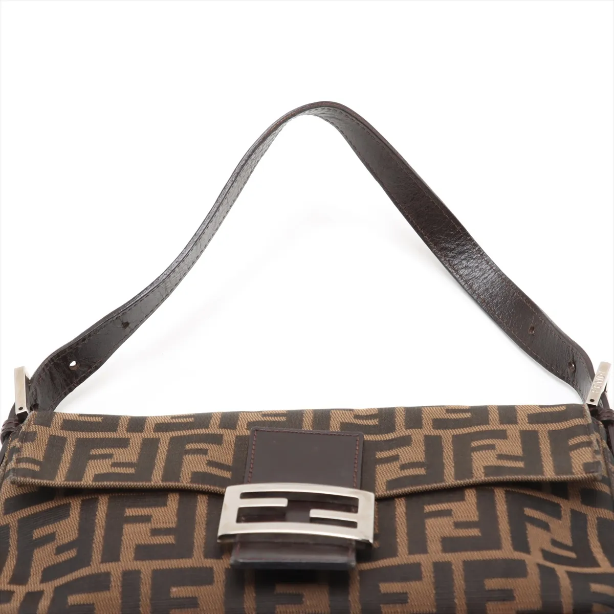 Zucca Mamma Bucket Canvas x Leather Shoulder Bag Brown — view 6