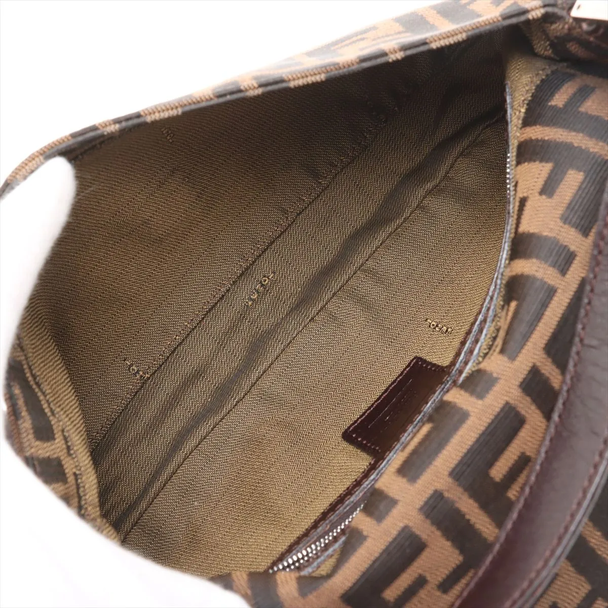 Zucca Mamma Bucket Canvas x Leather Shoulder Bag Brown — view 7