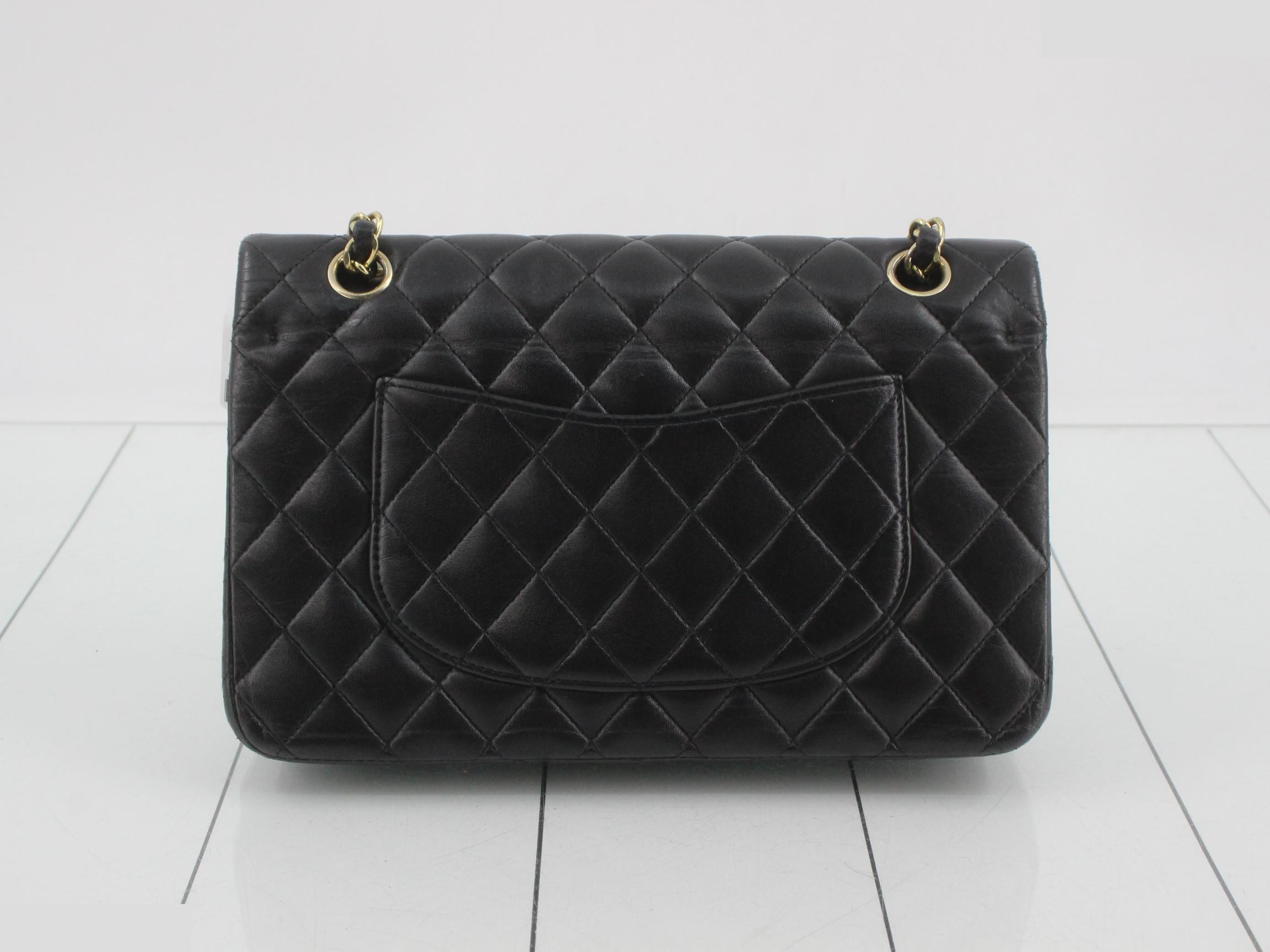 Classic Flap Shoulder Bag, Medium, Lambskin, Black — view 2