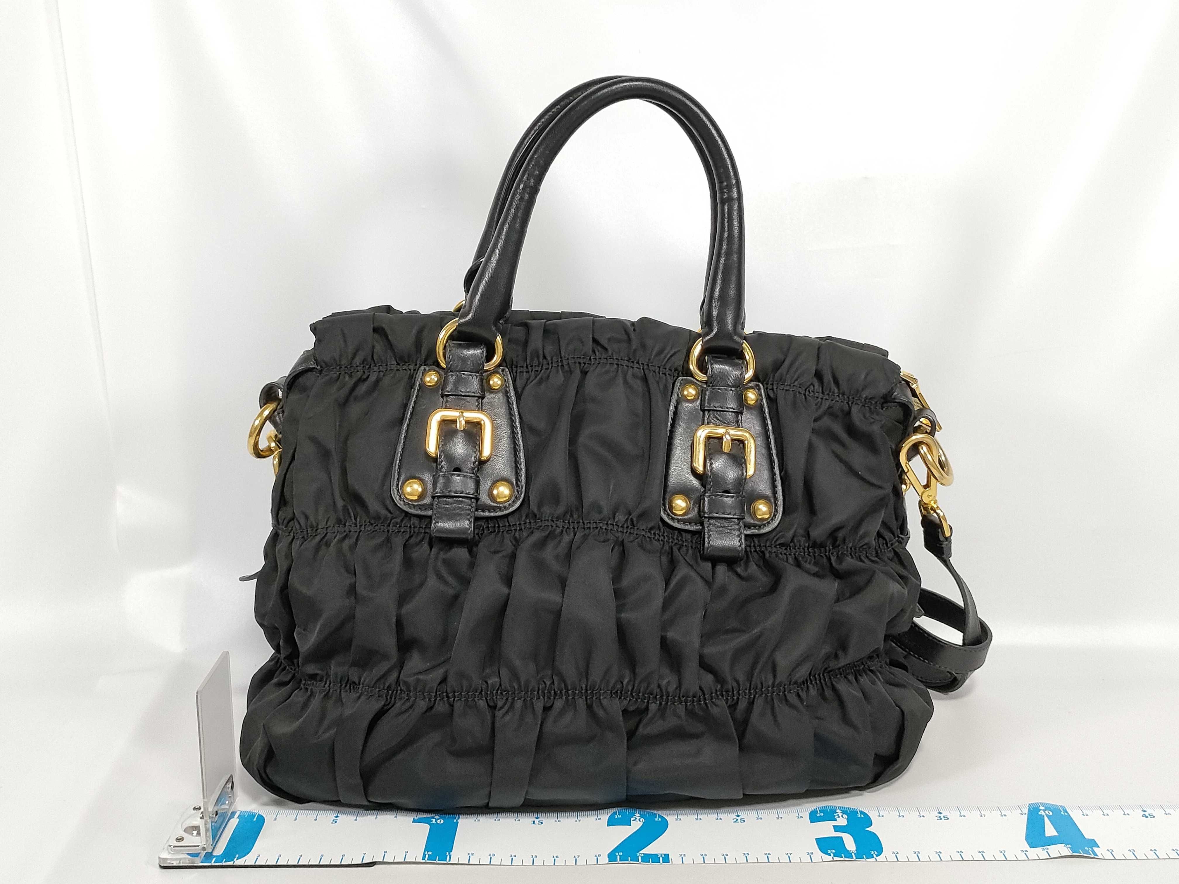 Tessuto Gaufre Nylon Tote Shoulder Bag (Handbag) — view 2