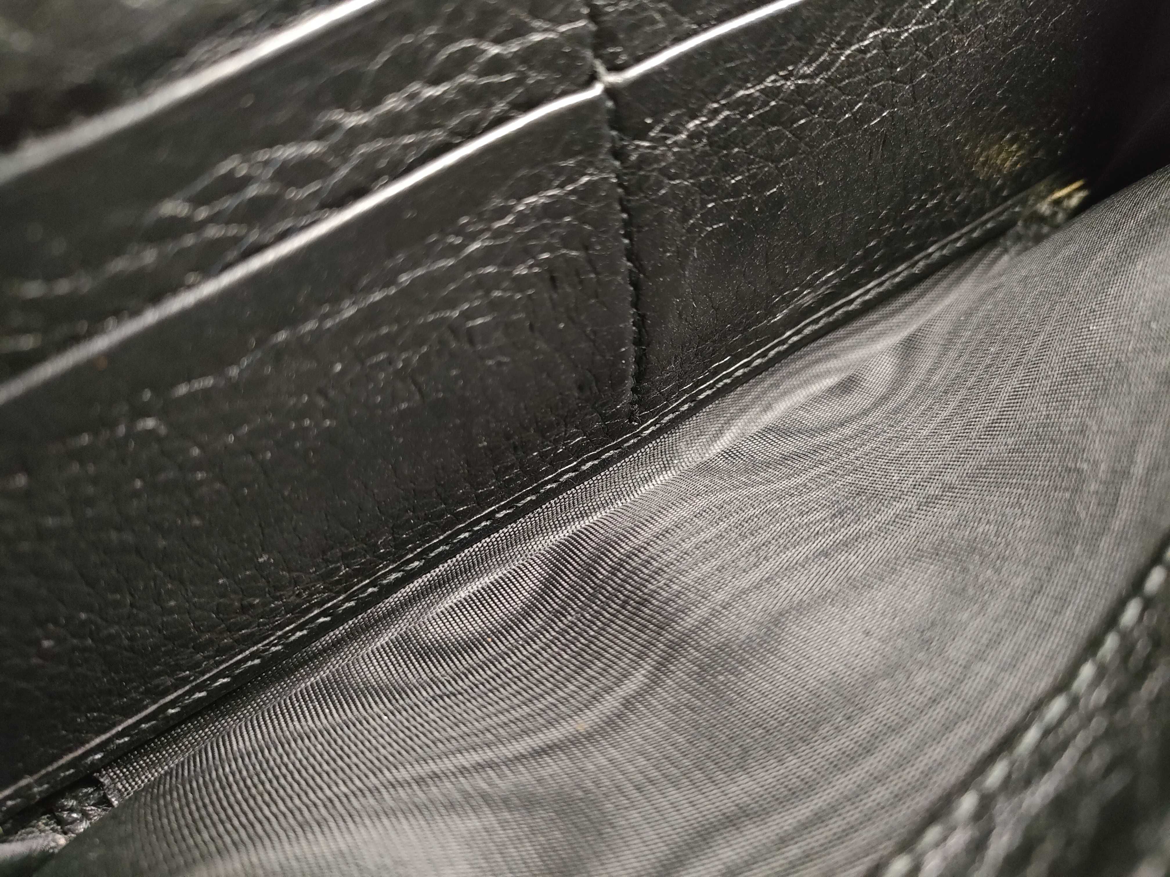Soho Leather Round Long Wallet, Black, Serial Number — view 11