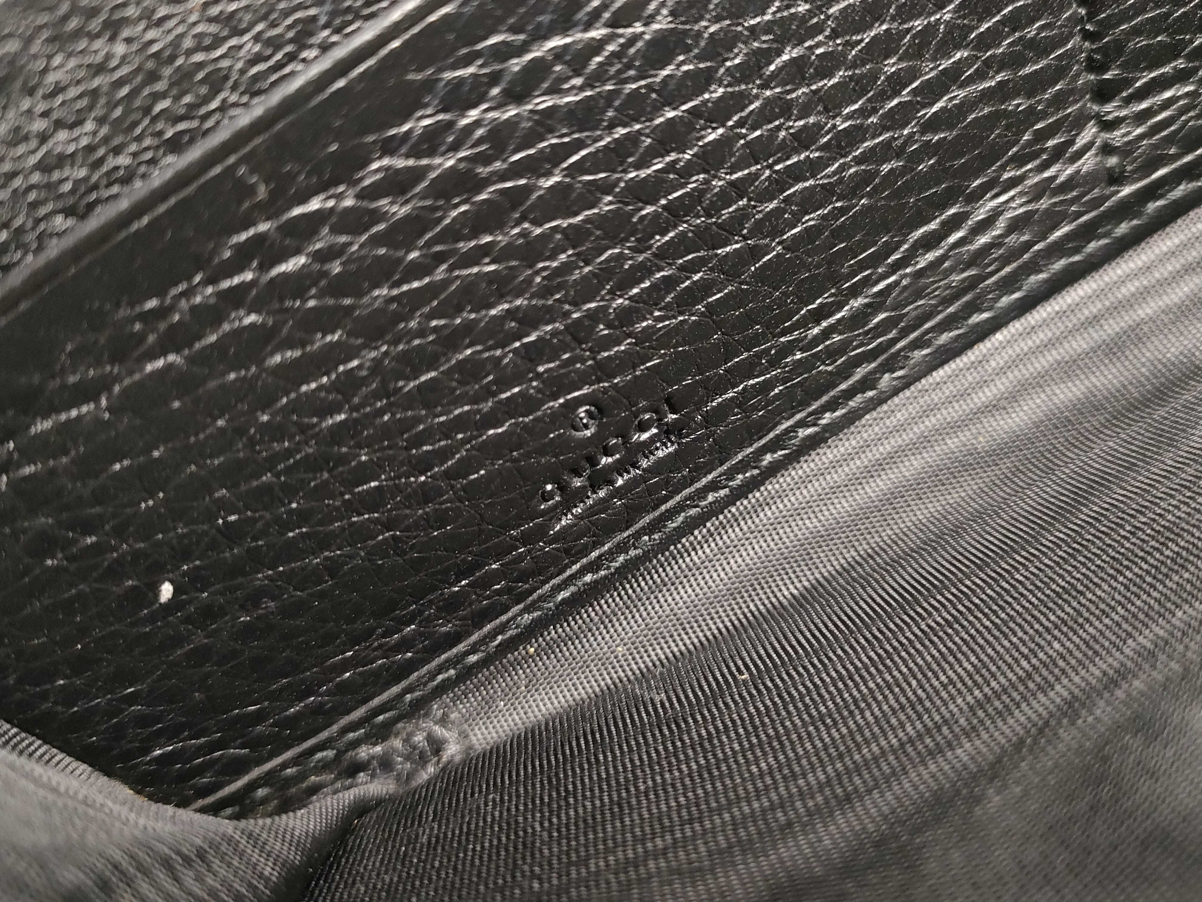 Soho Leather Round Long Wallet, Black, Serial Number — view 13