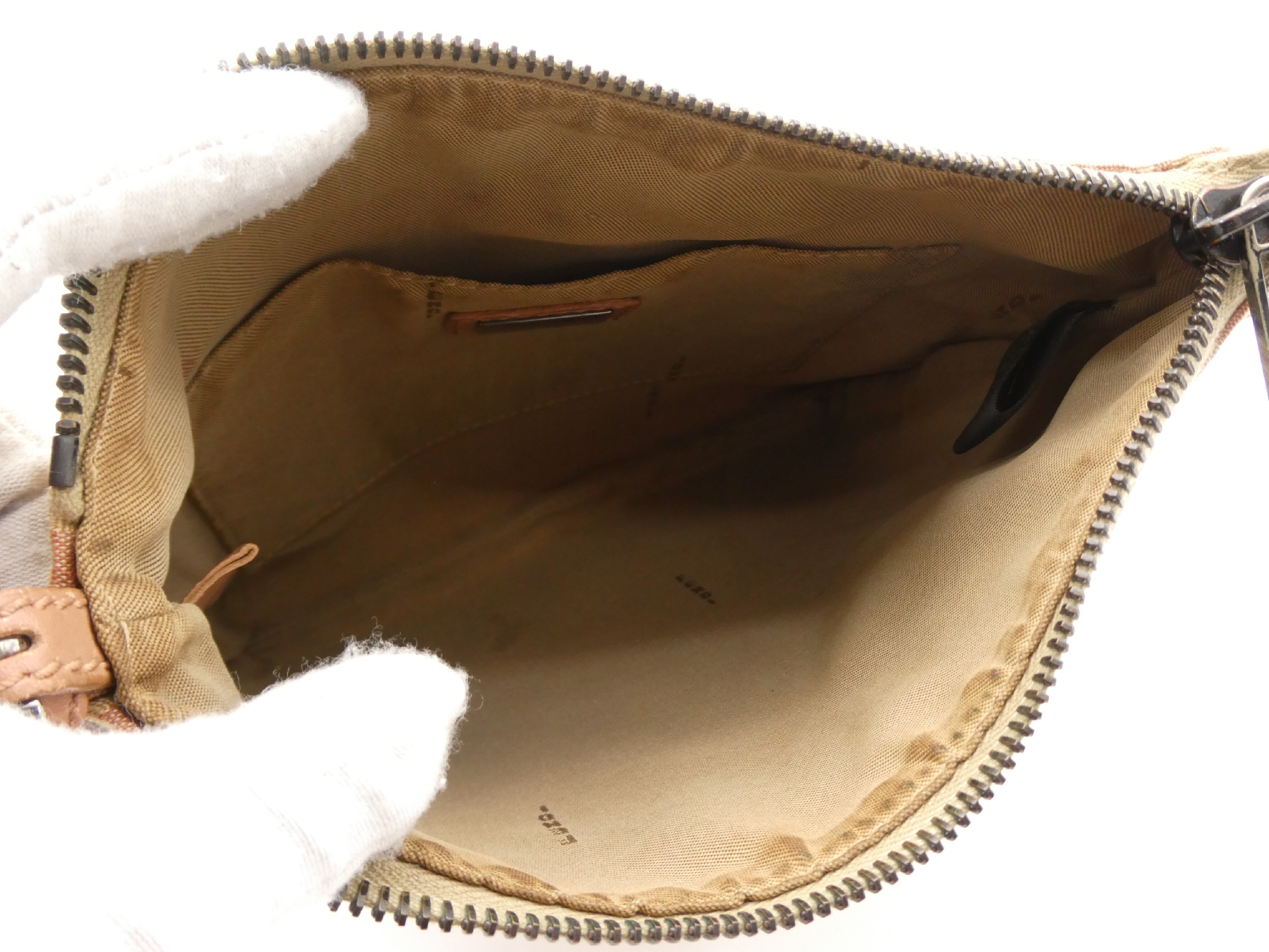 Zucchino Canvas Leather Shoulder Bag — view 7