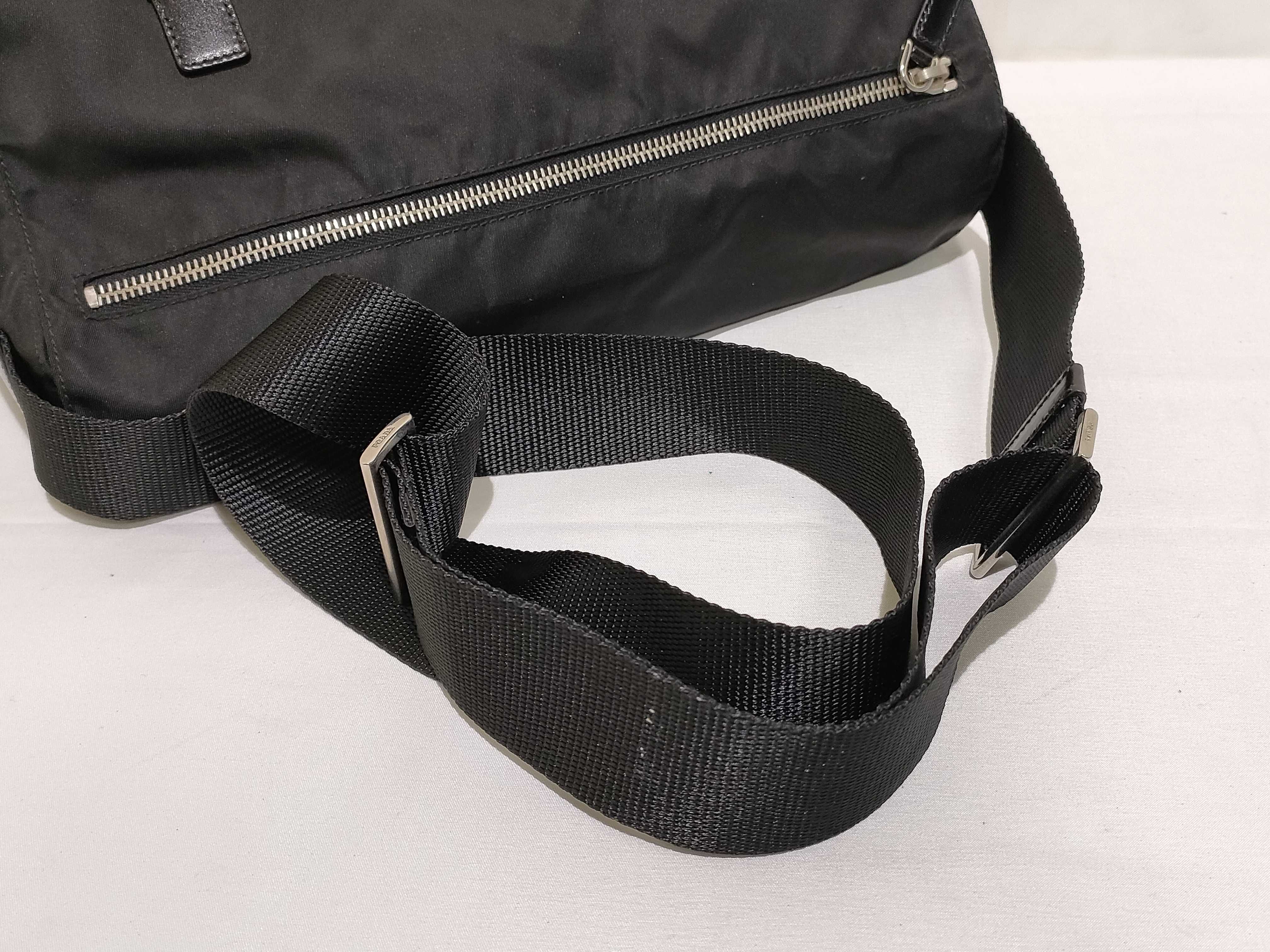 nylon shoulder bag, black. — view 3