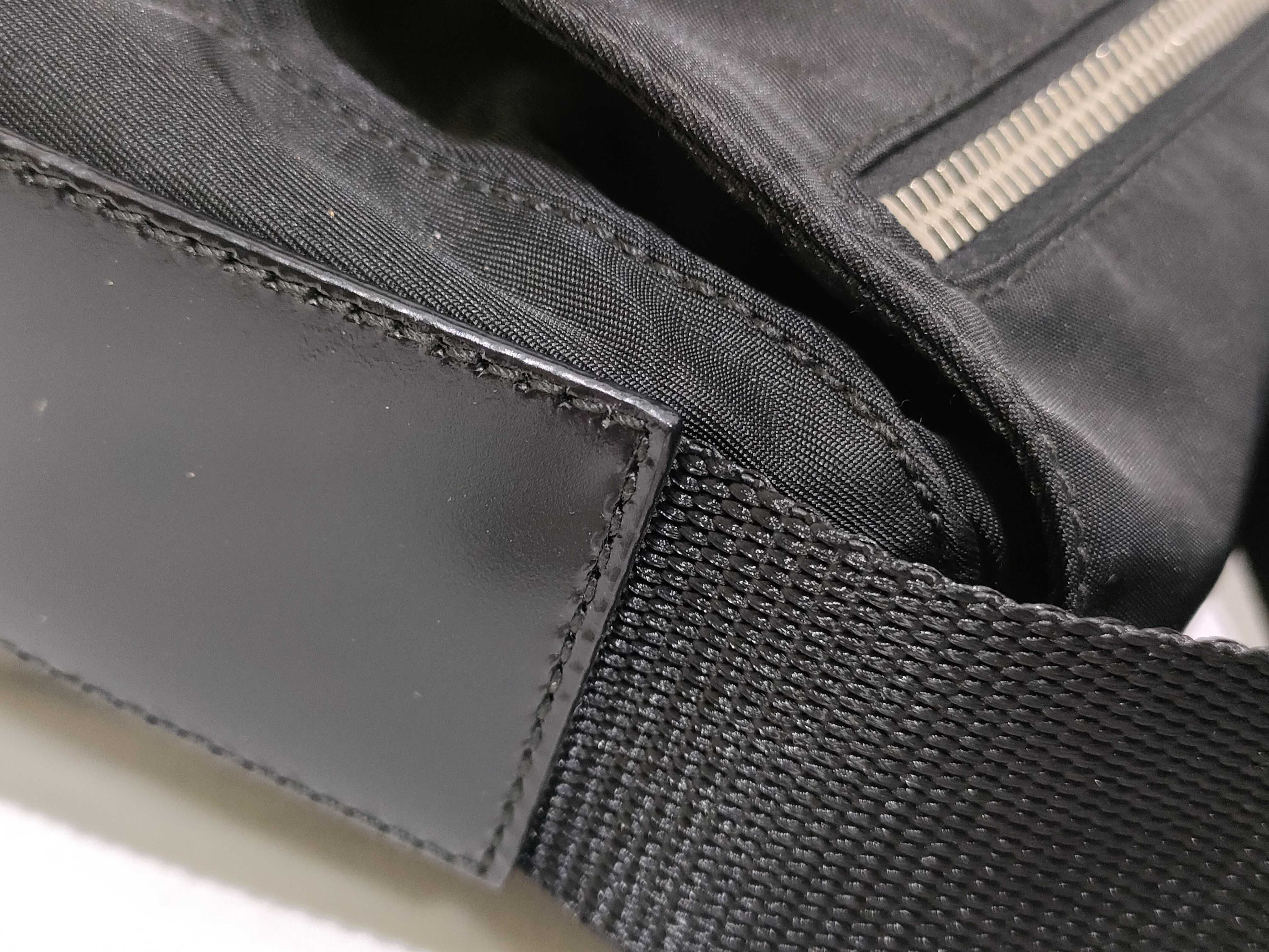 nylon shoulder bag, black. — view 5