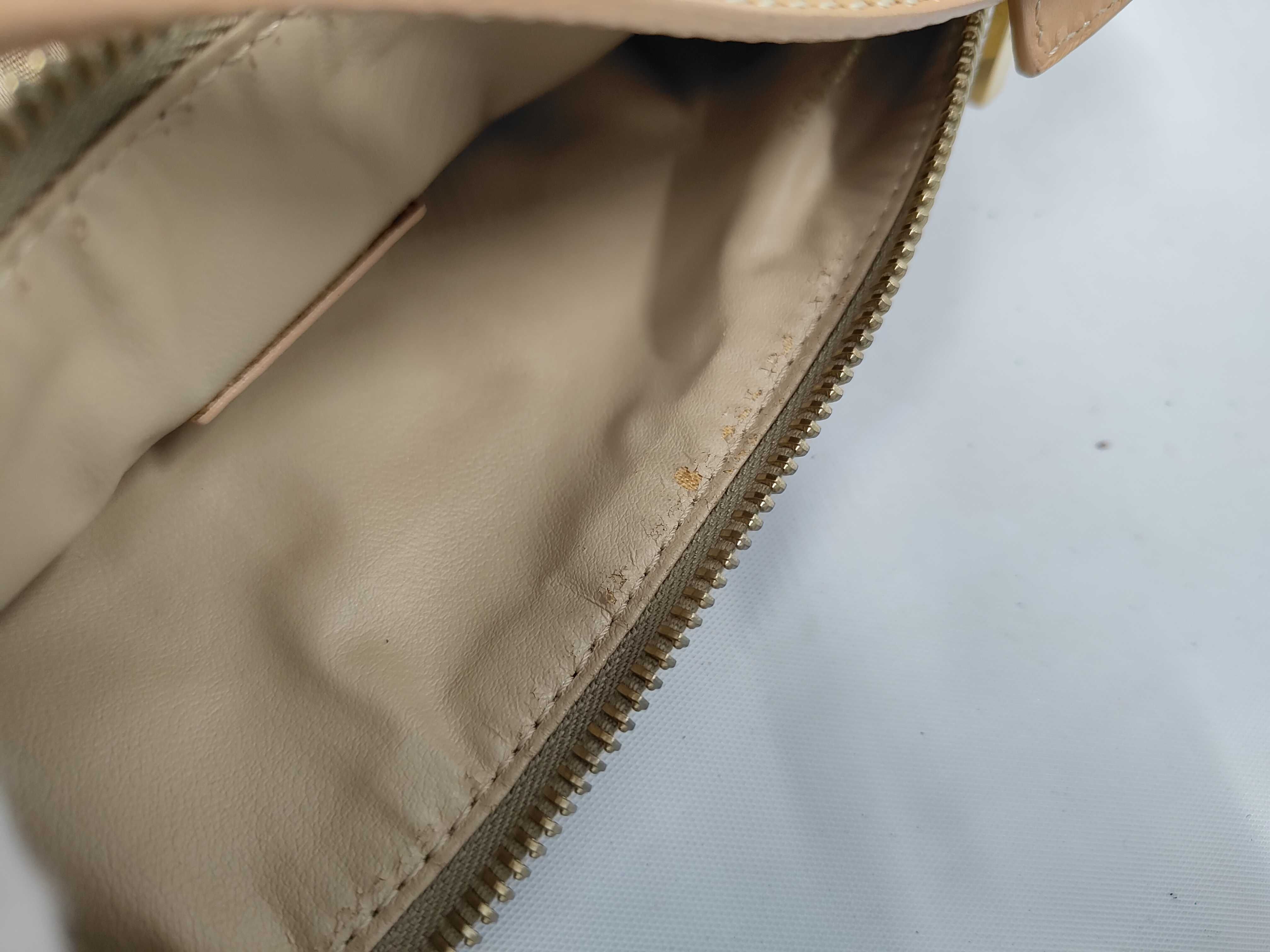Beige Zucchino Pattern Accessory Pouch Handbag — view 9