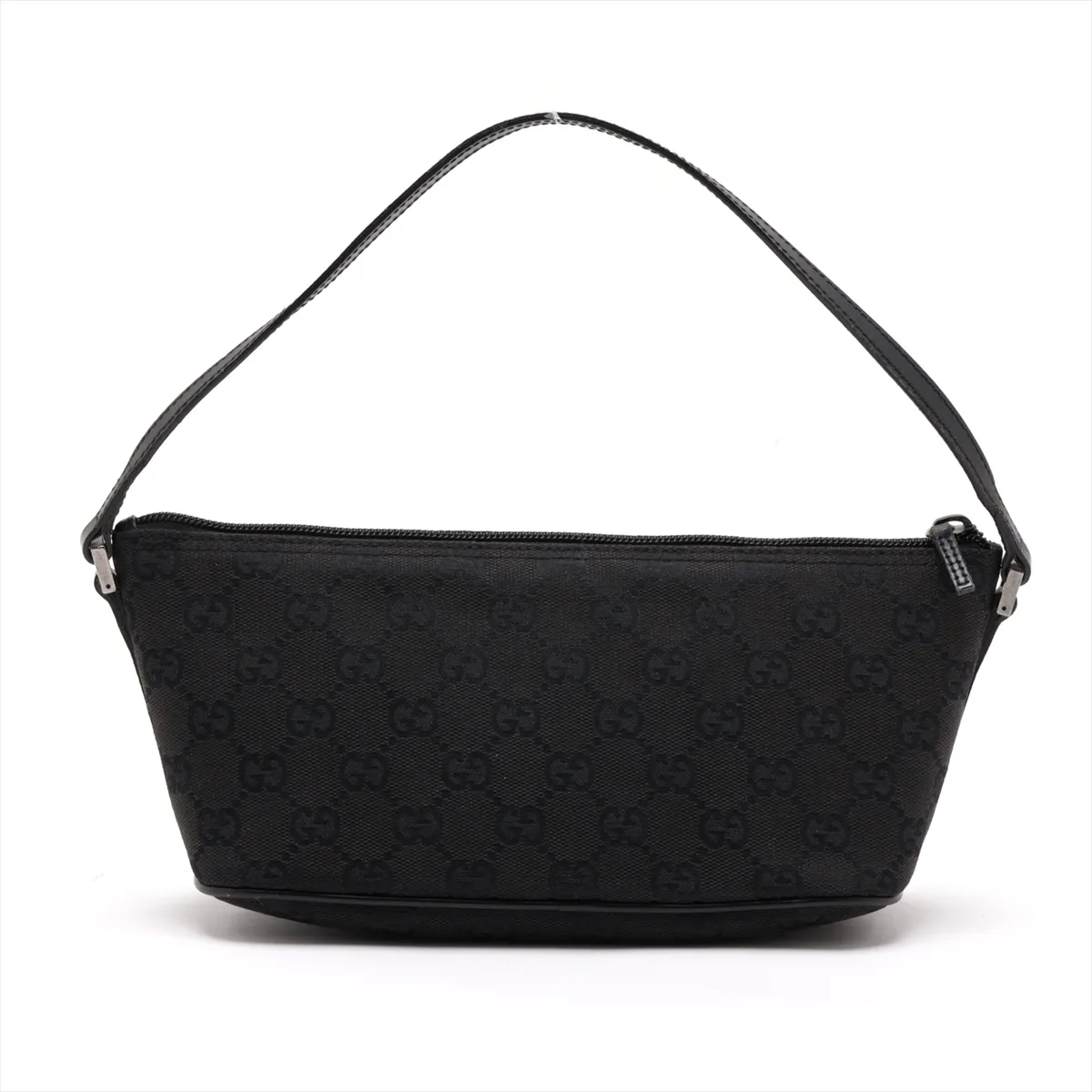 GG Canvas x Leather Handbag Black 07198 — view 2