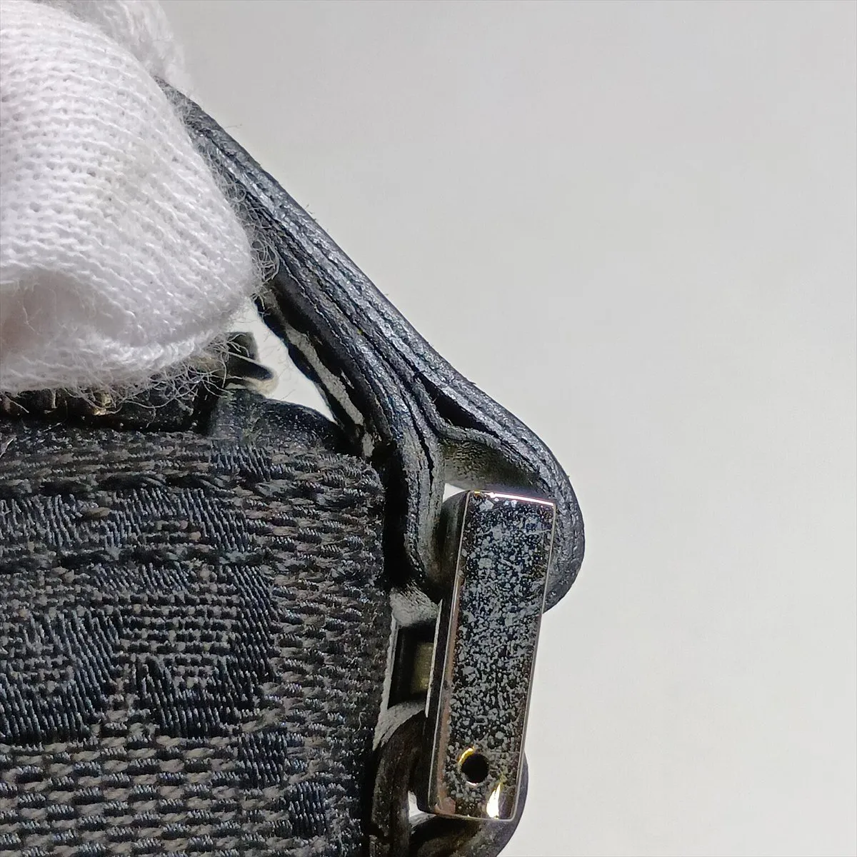 GG Canvas x Leather Handbag Black 07198 — view 12