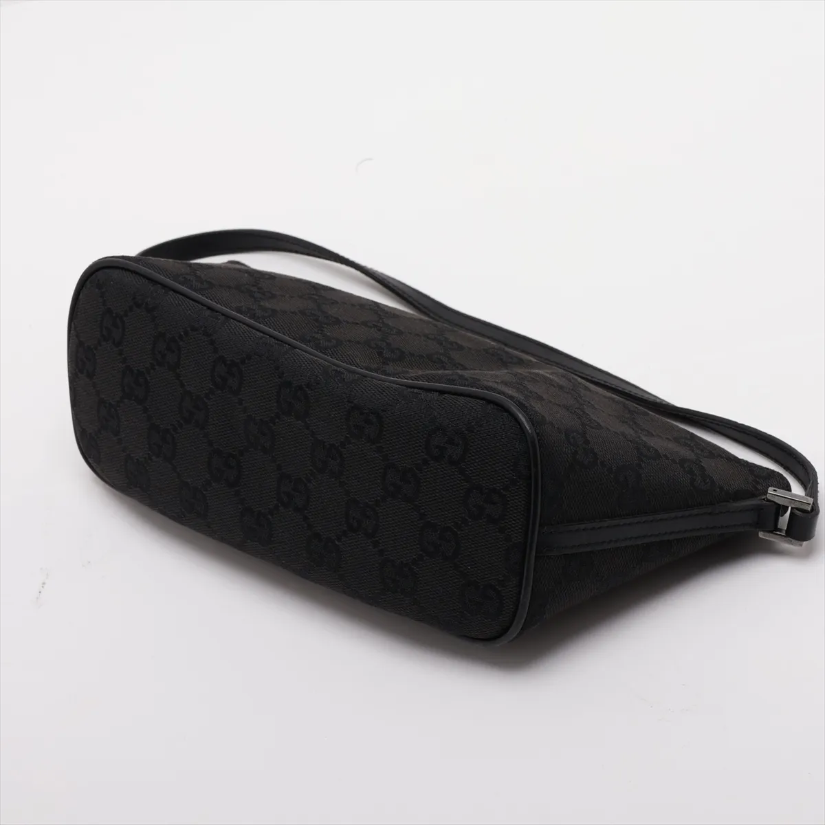 GG Canvas x Leather Handbag Black 07198 — view 3