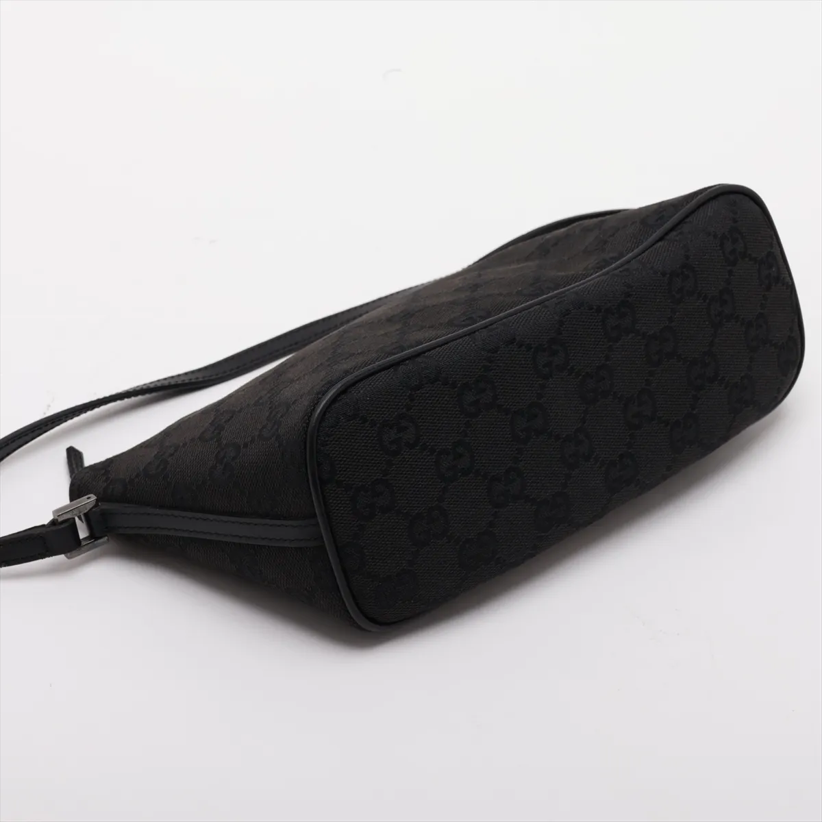 GG Canvas x Leather Handbag Black 07198 — view 4