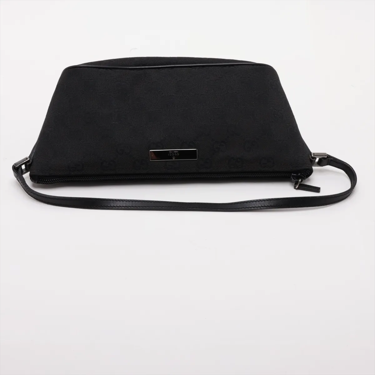 GG Canvas x Leather Handbag Black 07198 — view 5