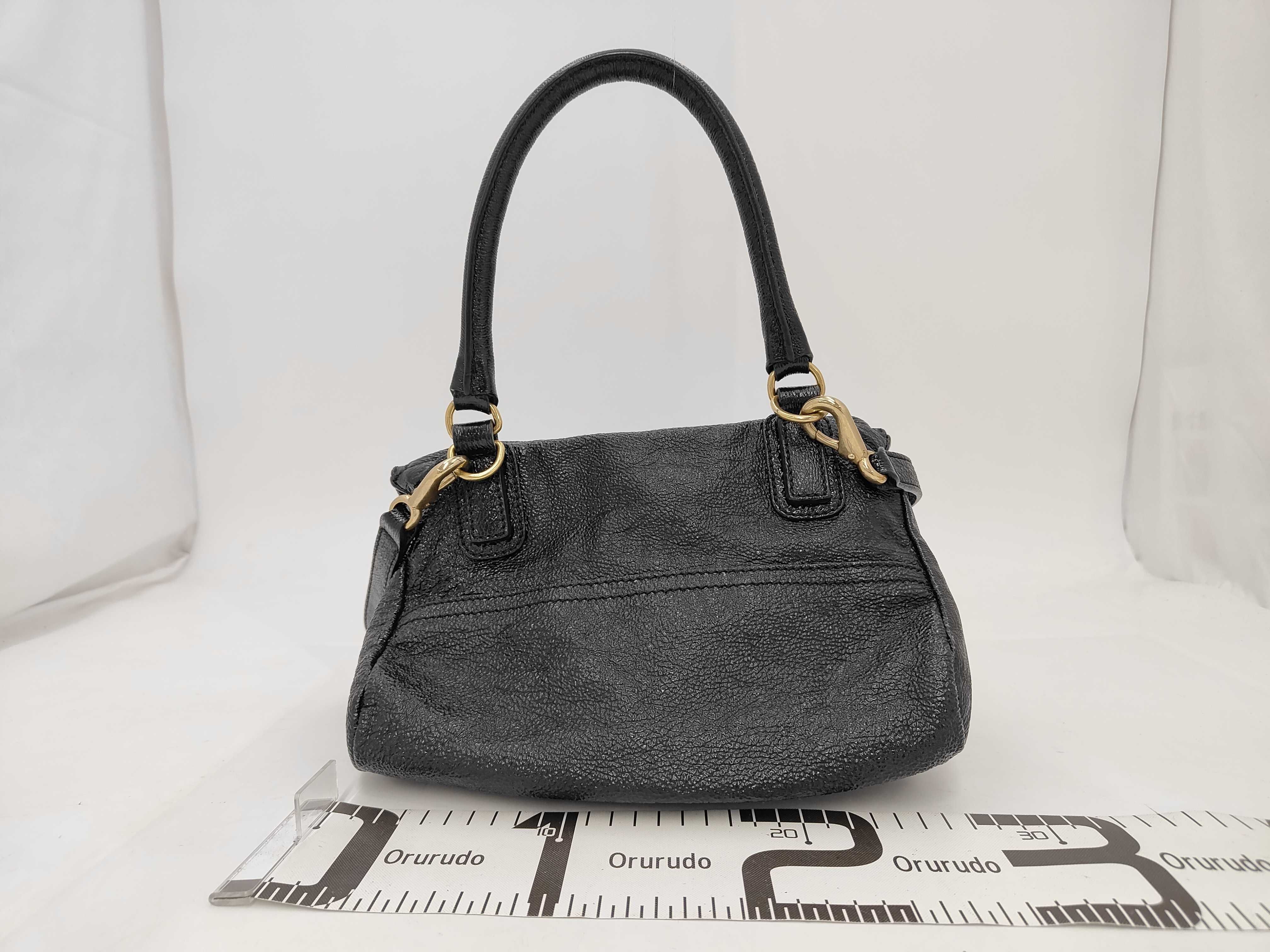 Pandora Leather 2-Way Shoulder Bag/Handbag, Black — view 2