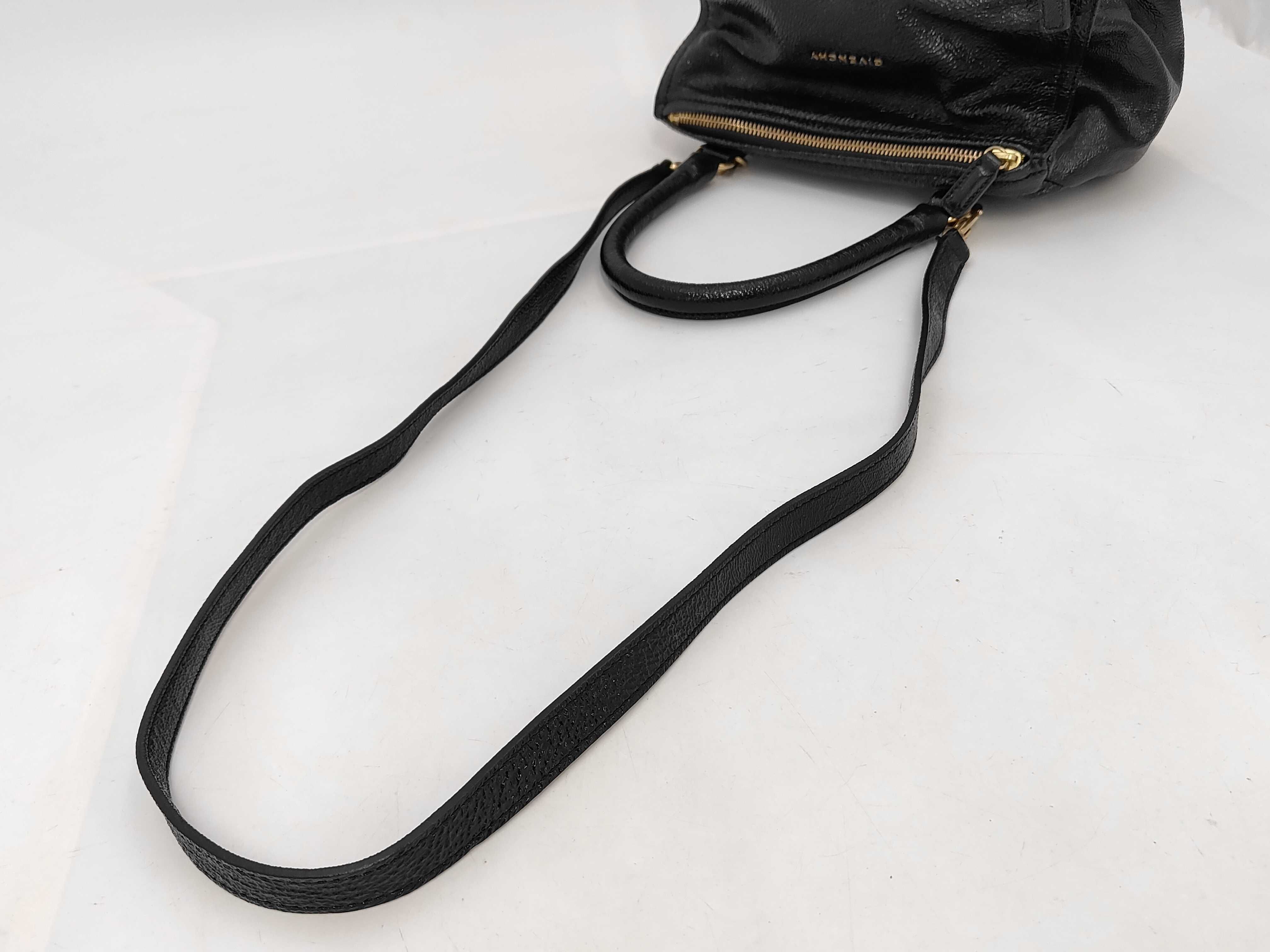 Pandora Leather 2-Way Shoulder Bag/Handbag, Black — view 3