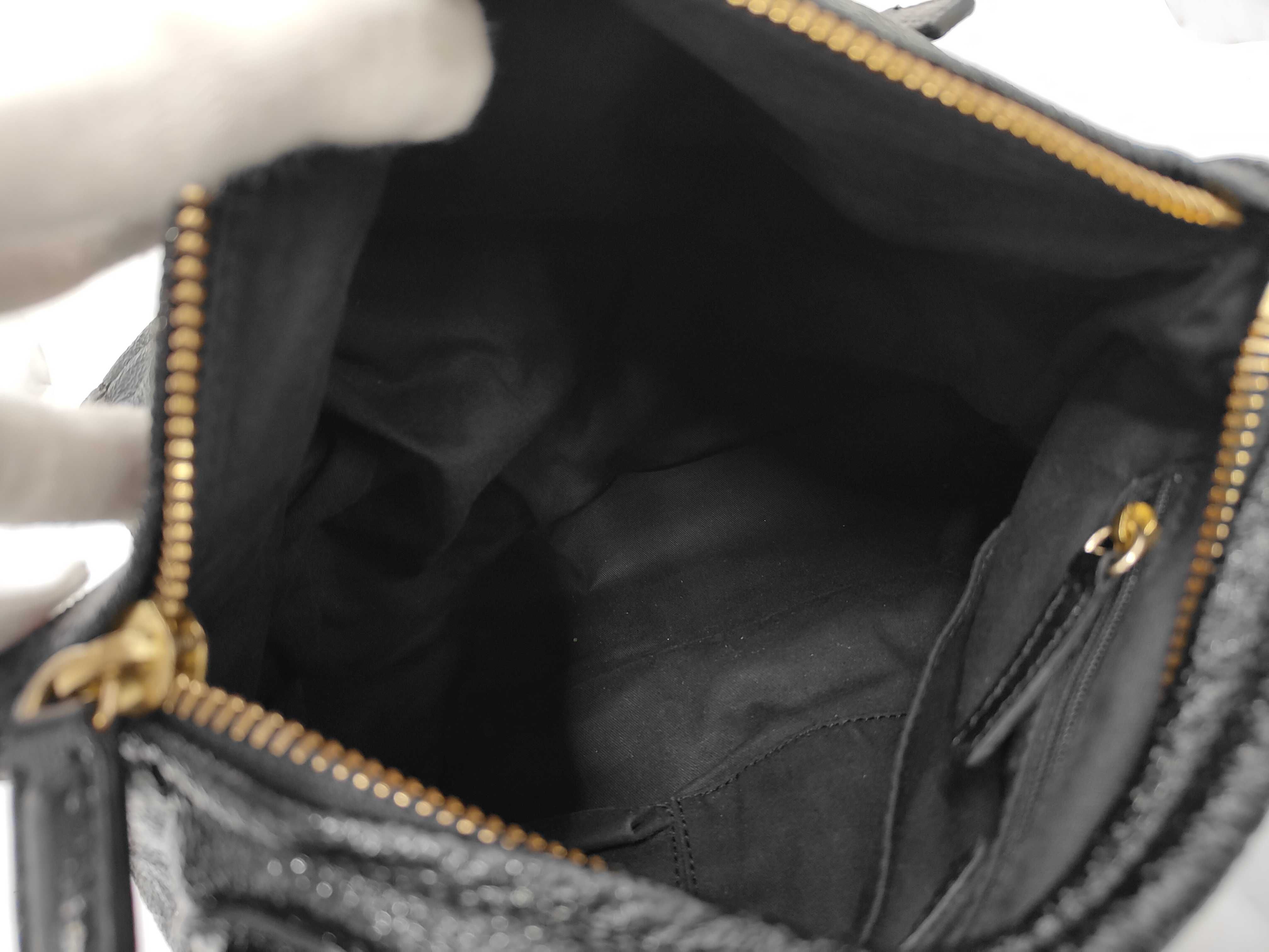 Pandora Leather 2-Way Shoulder Bag/Handbag, Black — view 9