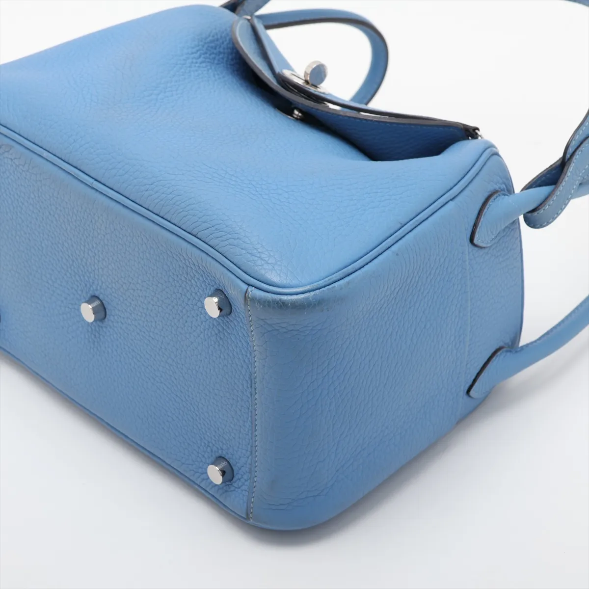 [Individually packaged] Hermes Lindy 26 Taurillon Clemence Blue Paradise Silver Hardware T: 2015 — view 3