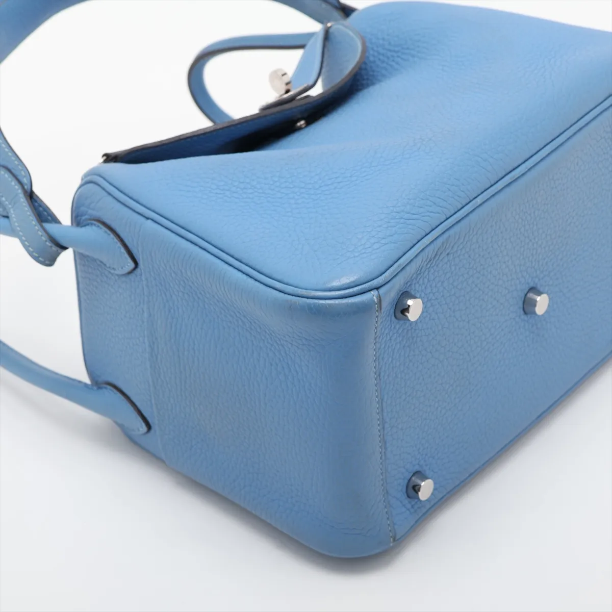 [Individually packaged] Hermes Lindy 26 Taurillon Clemence Blue Paradise Silver Hardware T: 2015 — view 4