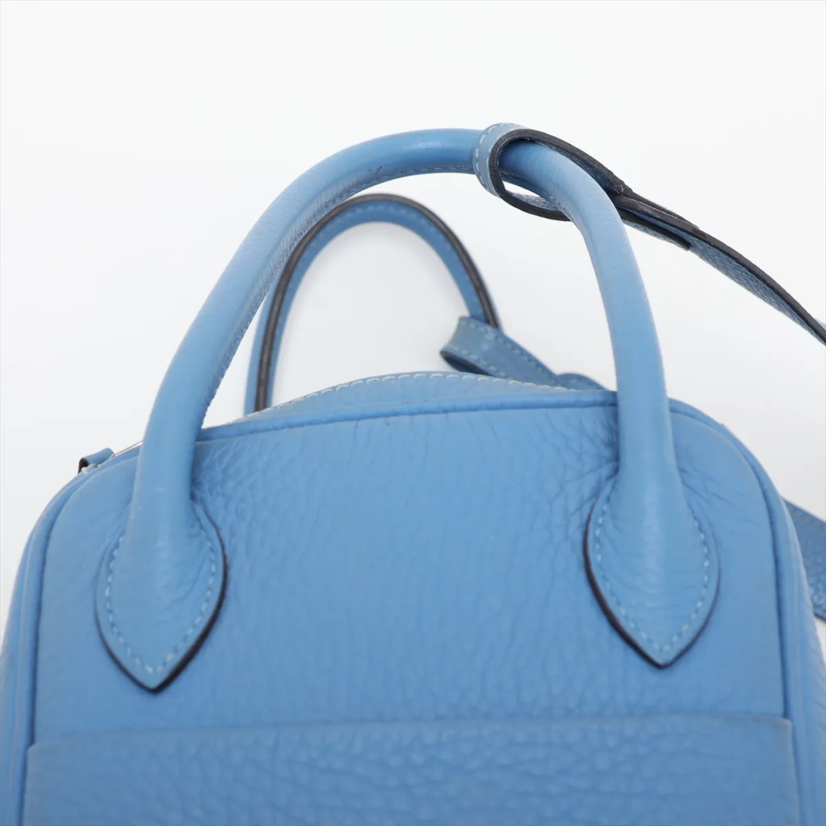 [Individually packaged] Hermes Lindy 26 Taurillon Clemence Blue Paradise Silver Hardware T: 2015 — view 6