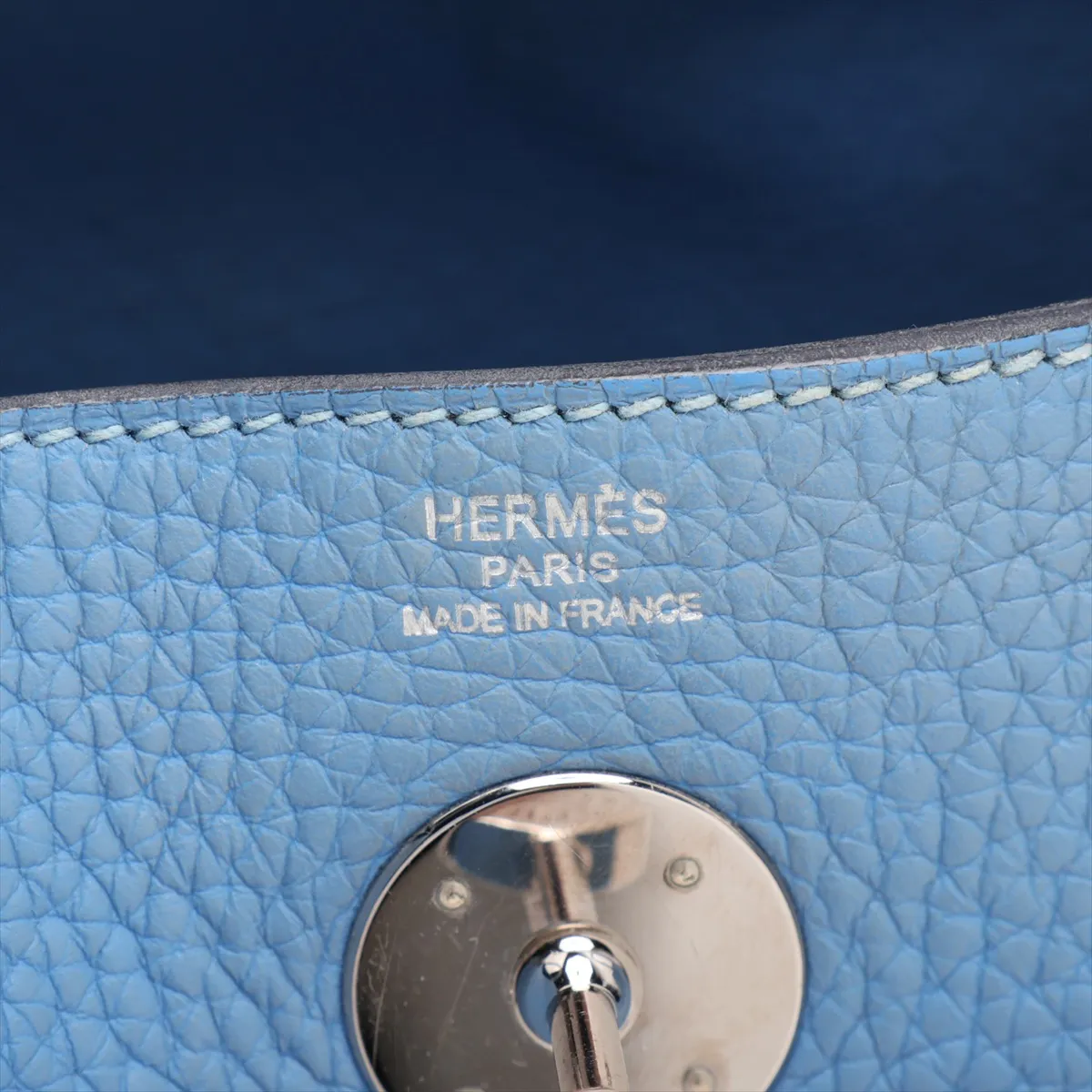 [Individually packaged] Hermes Lindy 26 Taurillon Clemence Blue Paradise Silver Hardware T: 2015 — view 9
