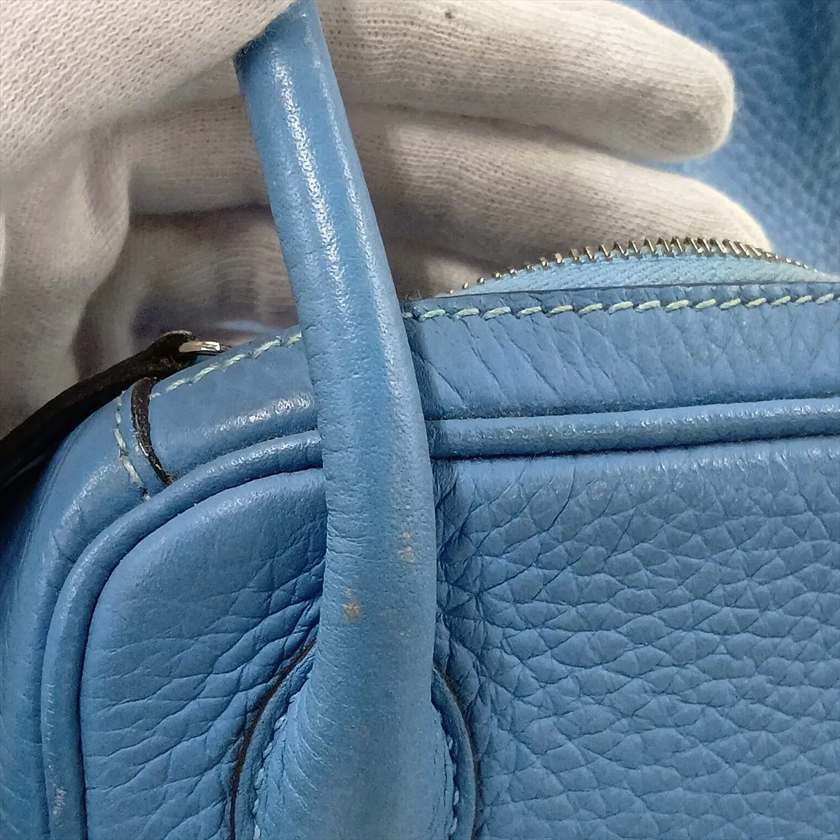 [Individually packaged] Hermes Lindy 26 Taurillon Clemence Blue Paradise Silver Hardware T: 2015 — view 10