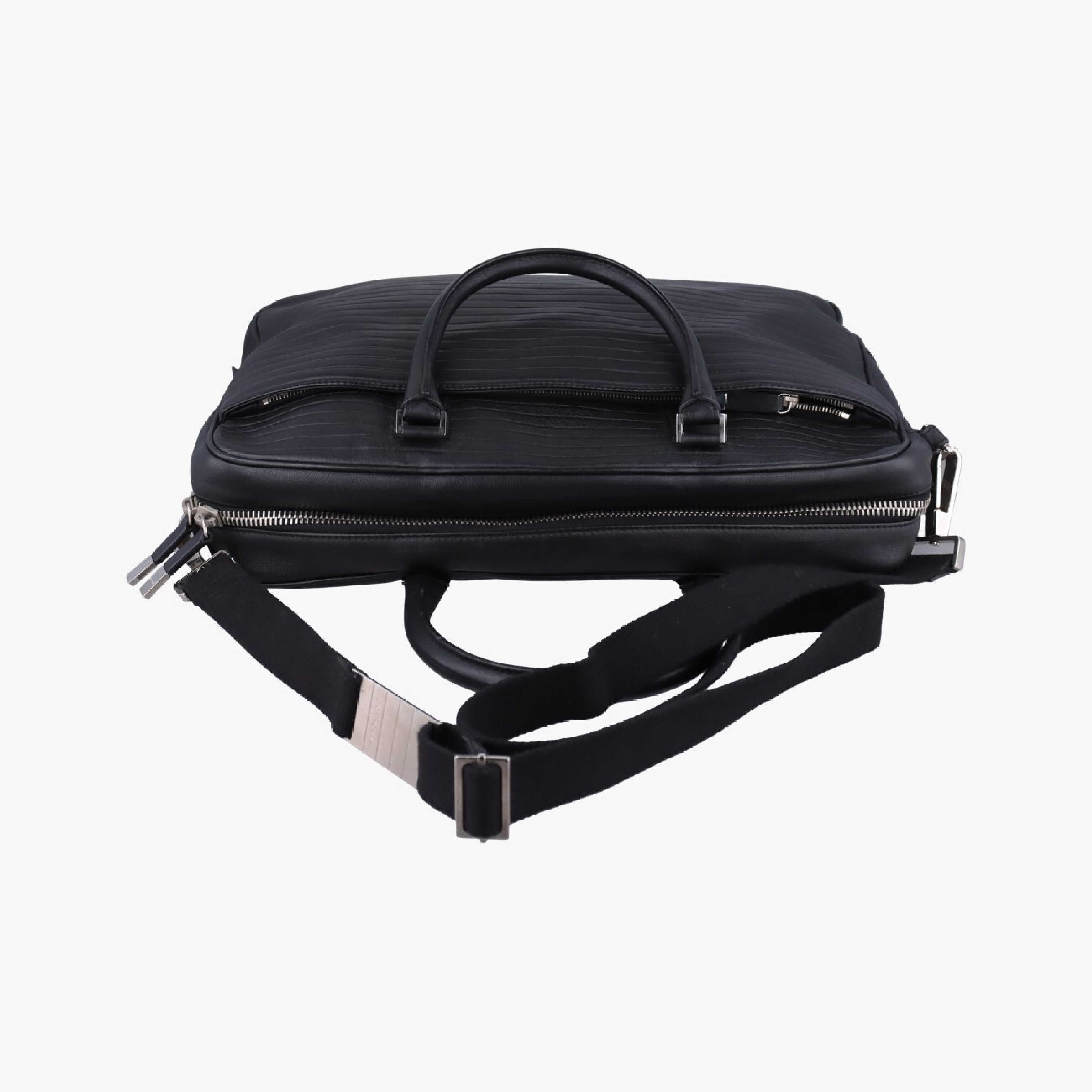 Classic Business Black Leather Shoulder Bag 03-BO-0152 — view 5
