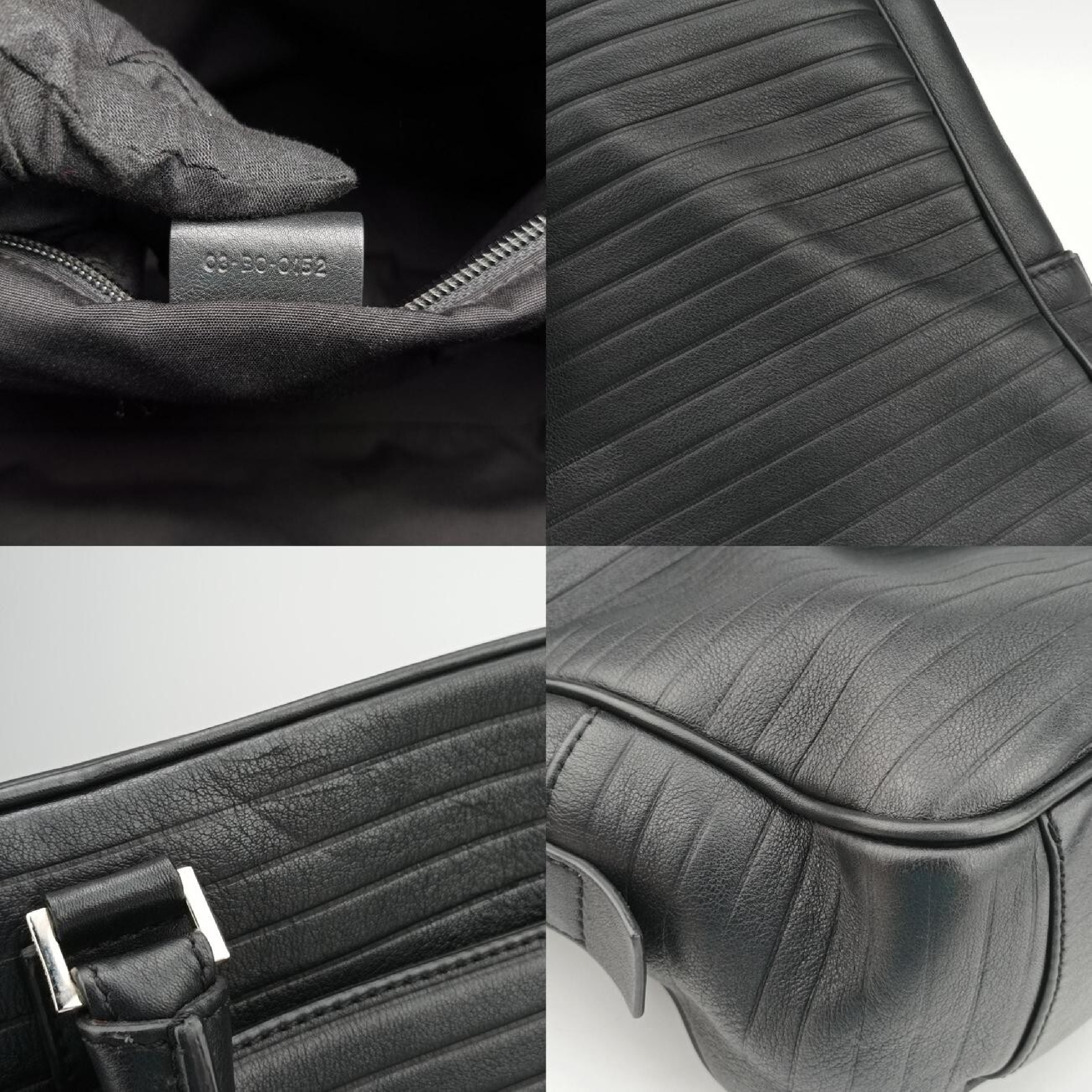 Classic Business Black Leather Shoulder Bag 03-BO-0152 — view 8
