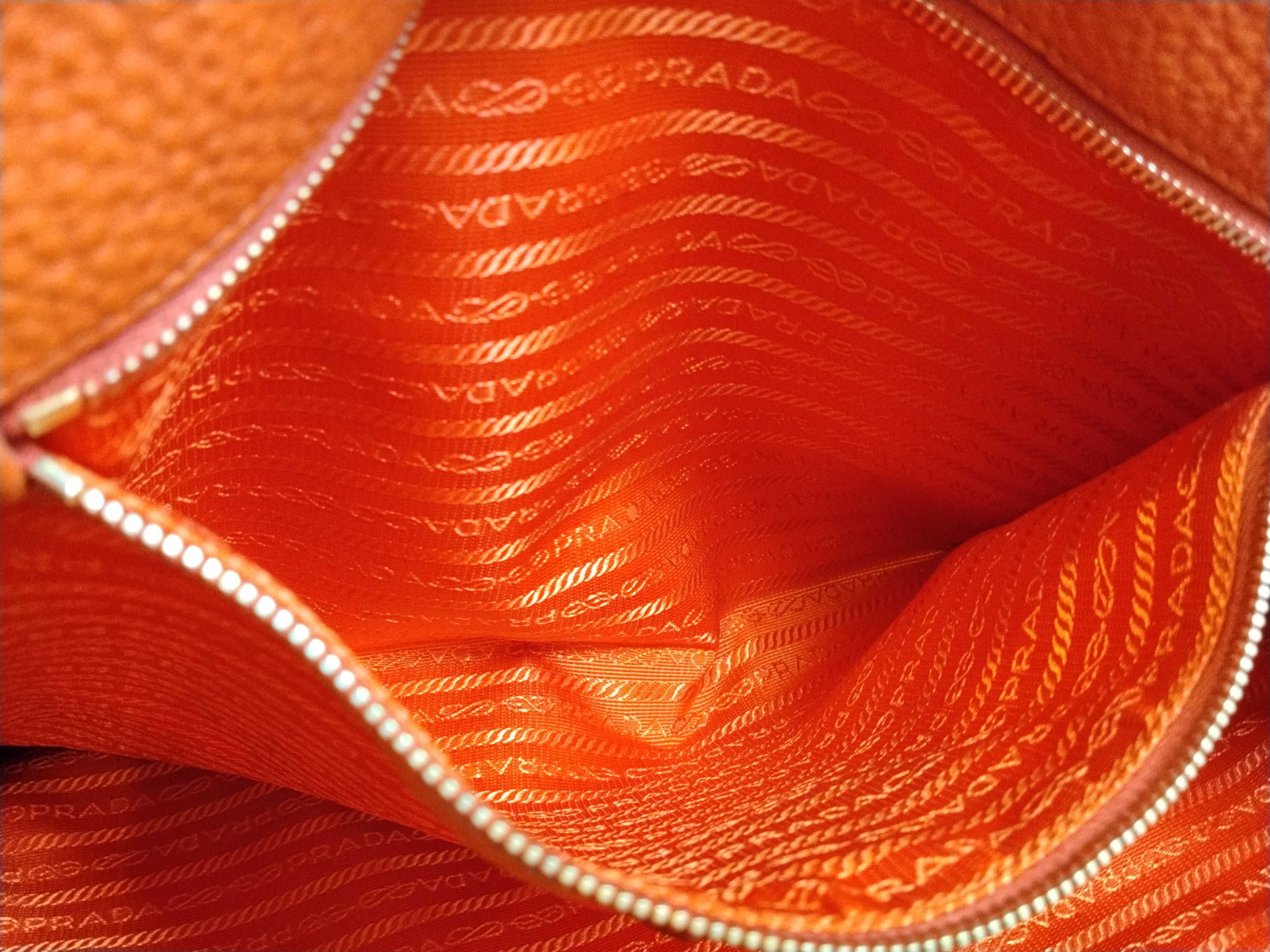 Vitello Daino Leather 2-way Shoulder Bag Tote Bag with Gold Hardware — view 12