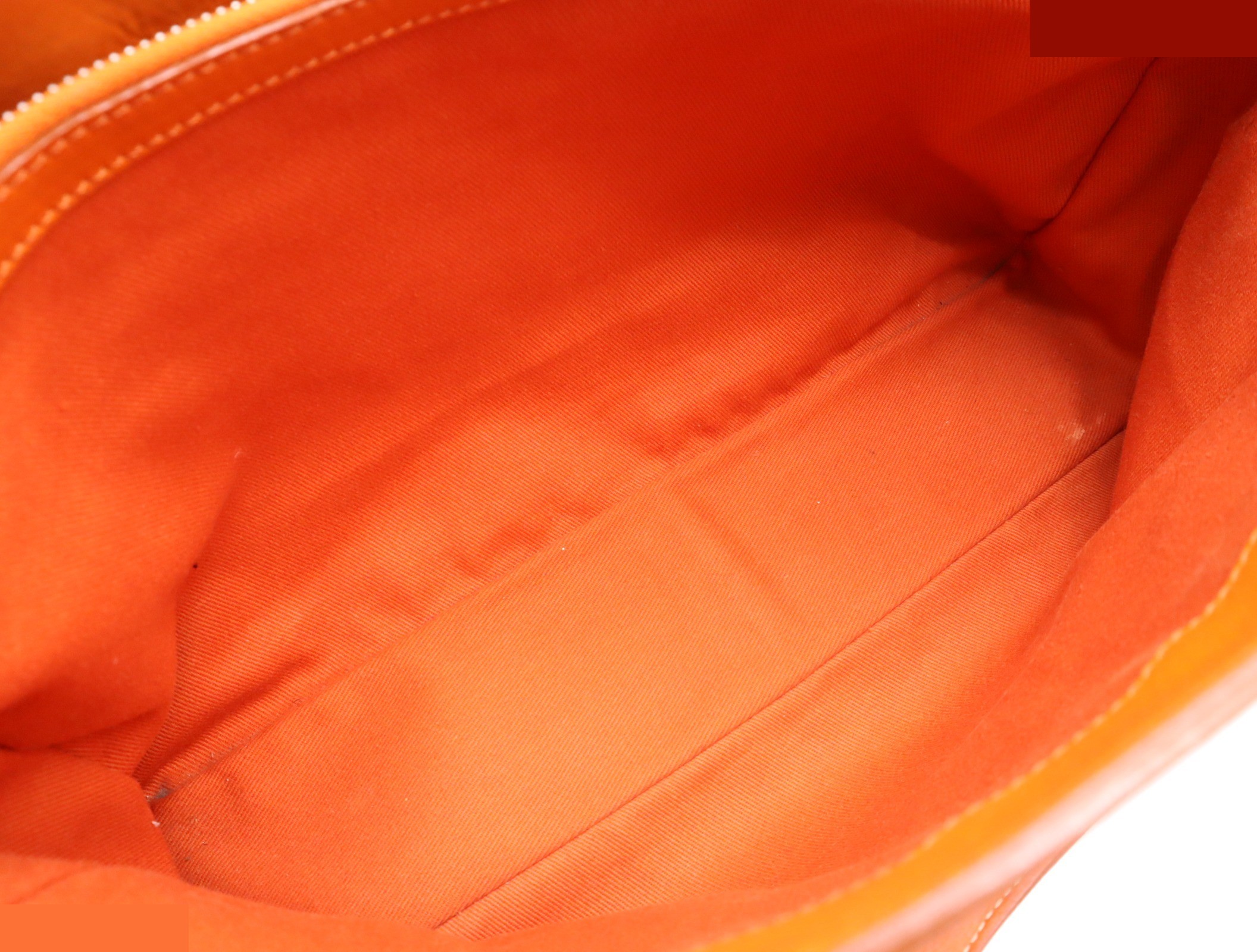 Leather Boogie Bag Handbag, Orange, Silver Hardware — view 7