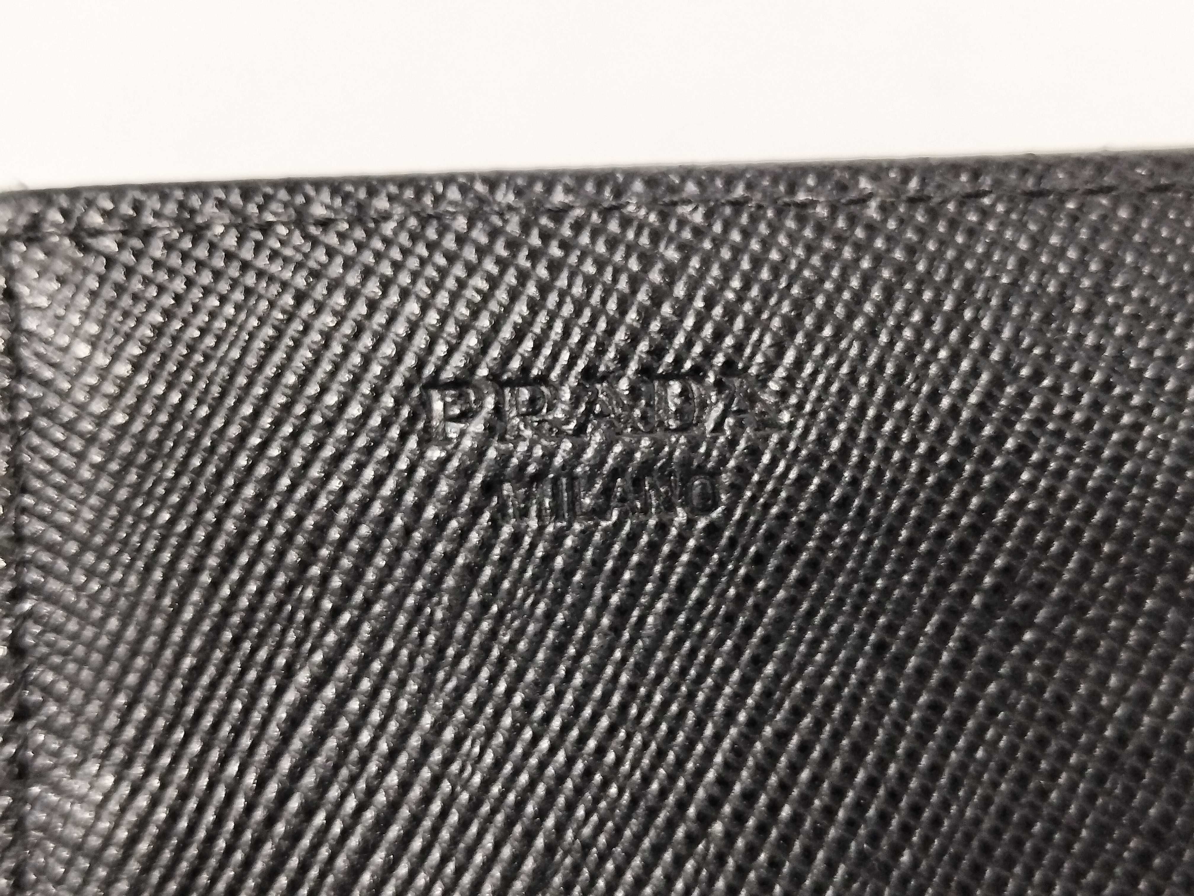 Nylon Tessuto Leather Triangle Logo Flap Long Wallet — view 12