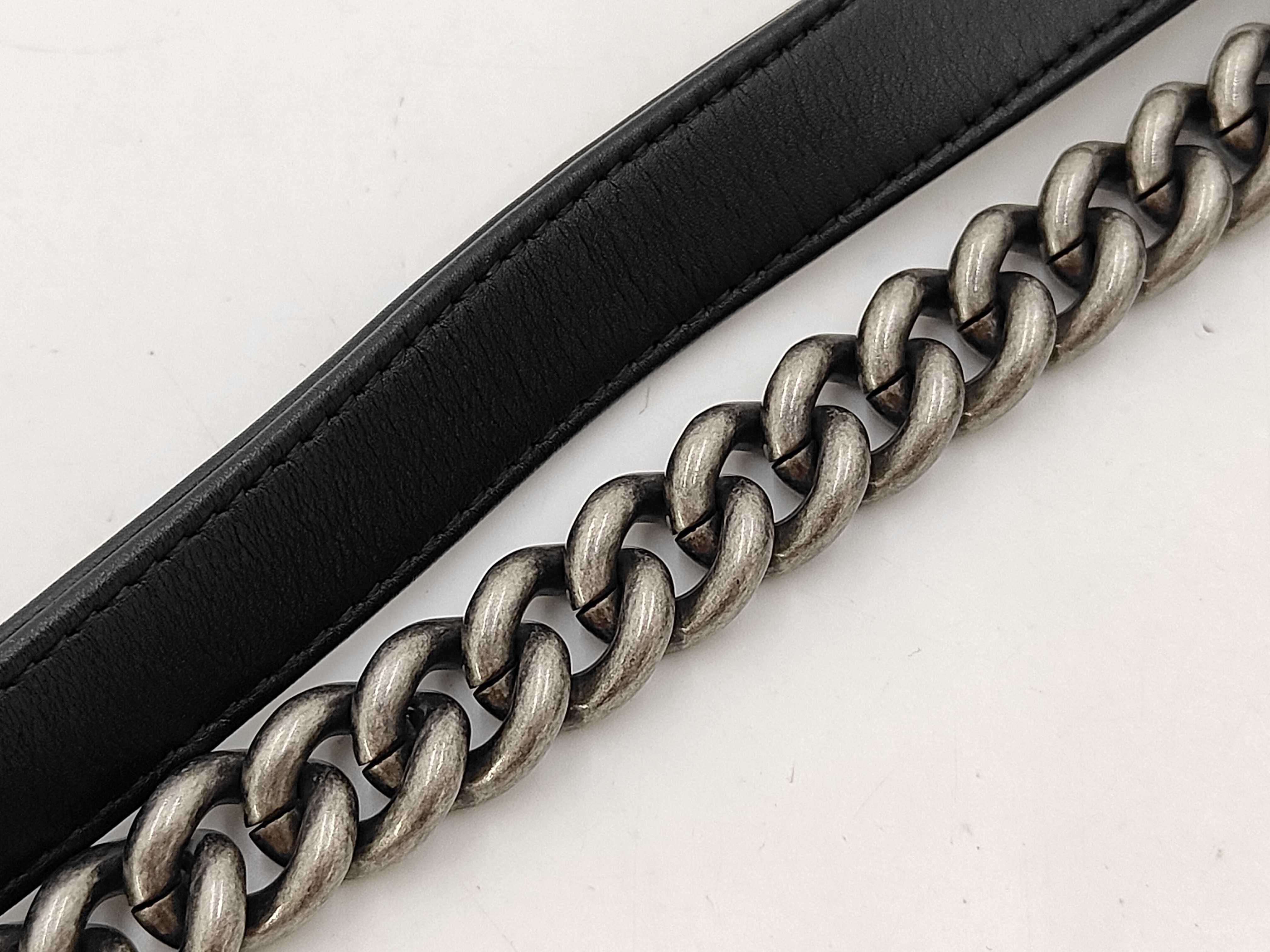 Boy Chanel Chain Shoulder Bag, Black Tweed, Chain Design, Silver Hardware. — view 6