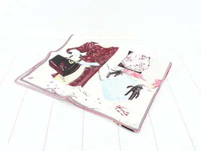 Silk scarf, 145 x 46 cm