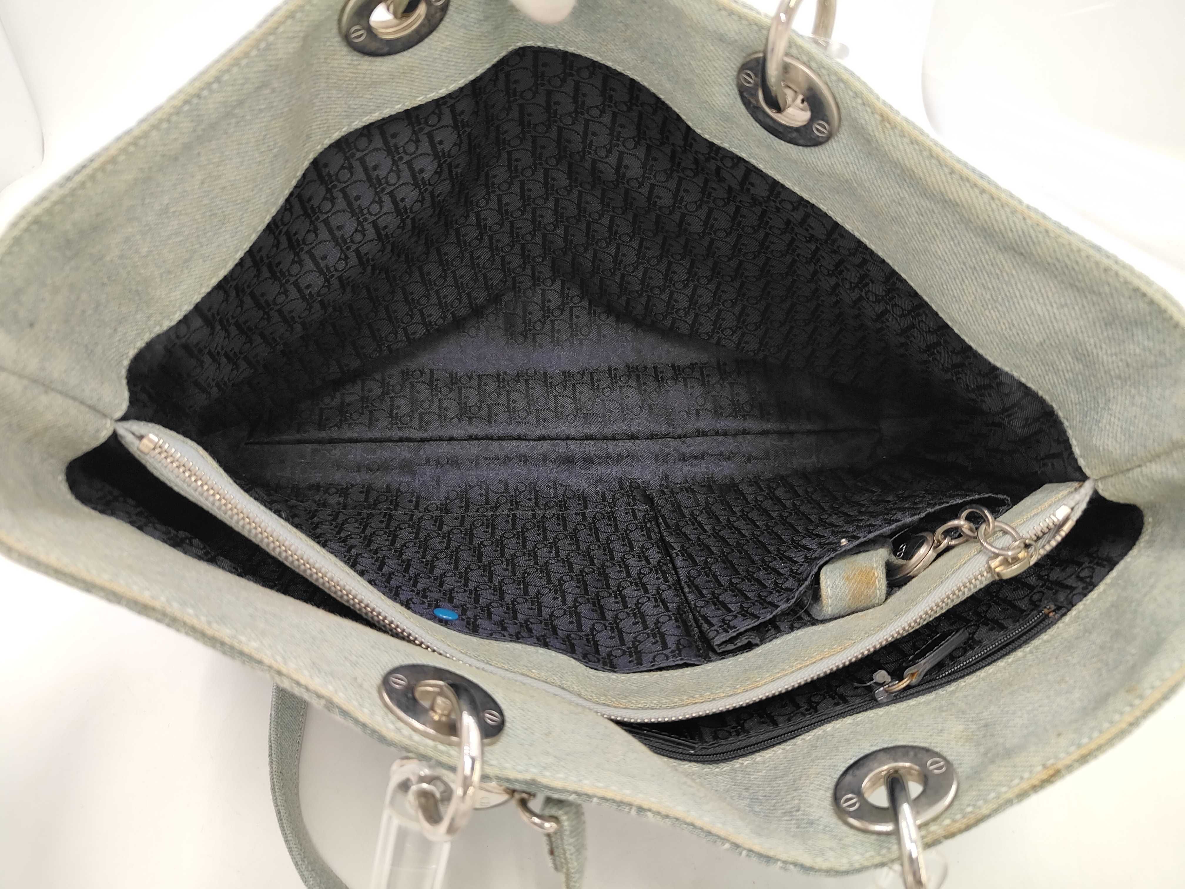 Lady Dior Denim 2-way Handbag Shoulder Handbag — view 10
