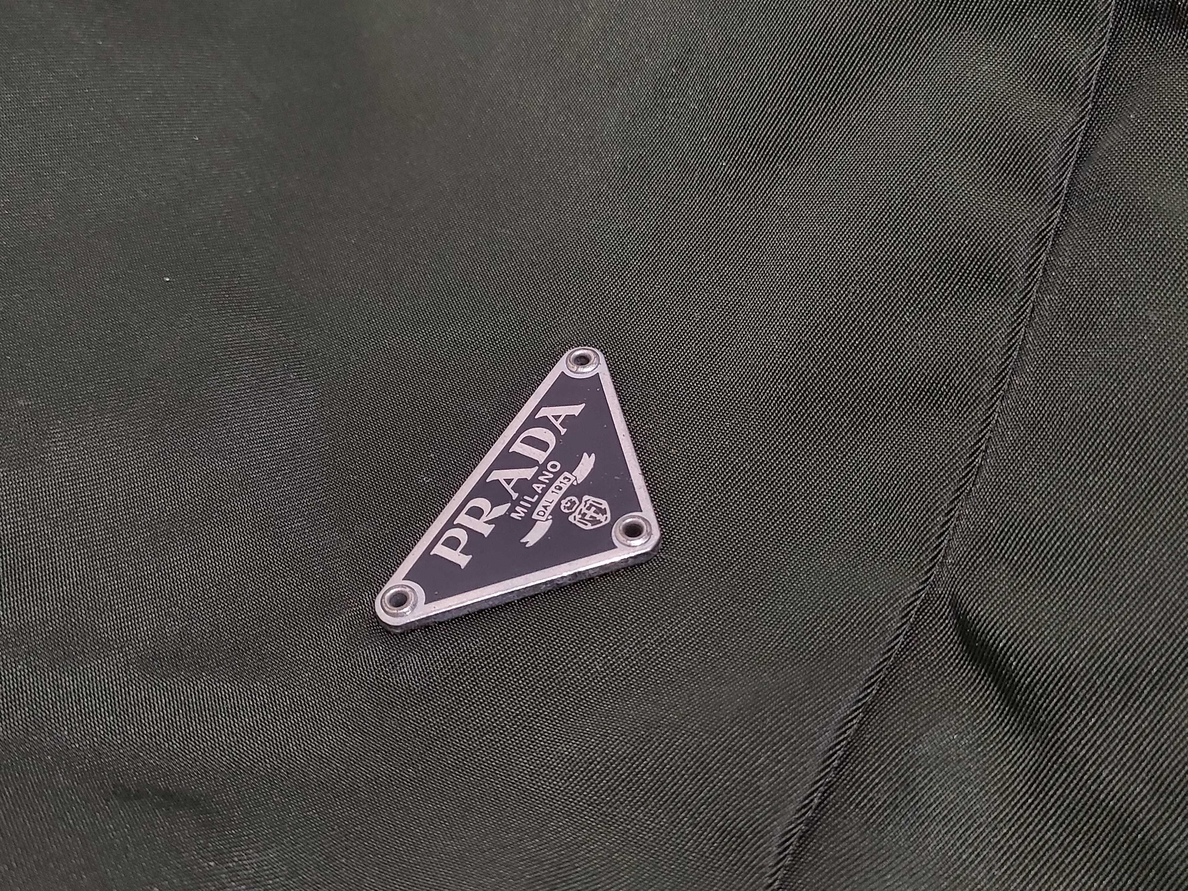 Nylon Shoulder Bag with Triangle Logo — view 15