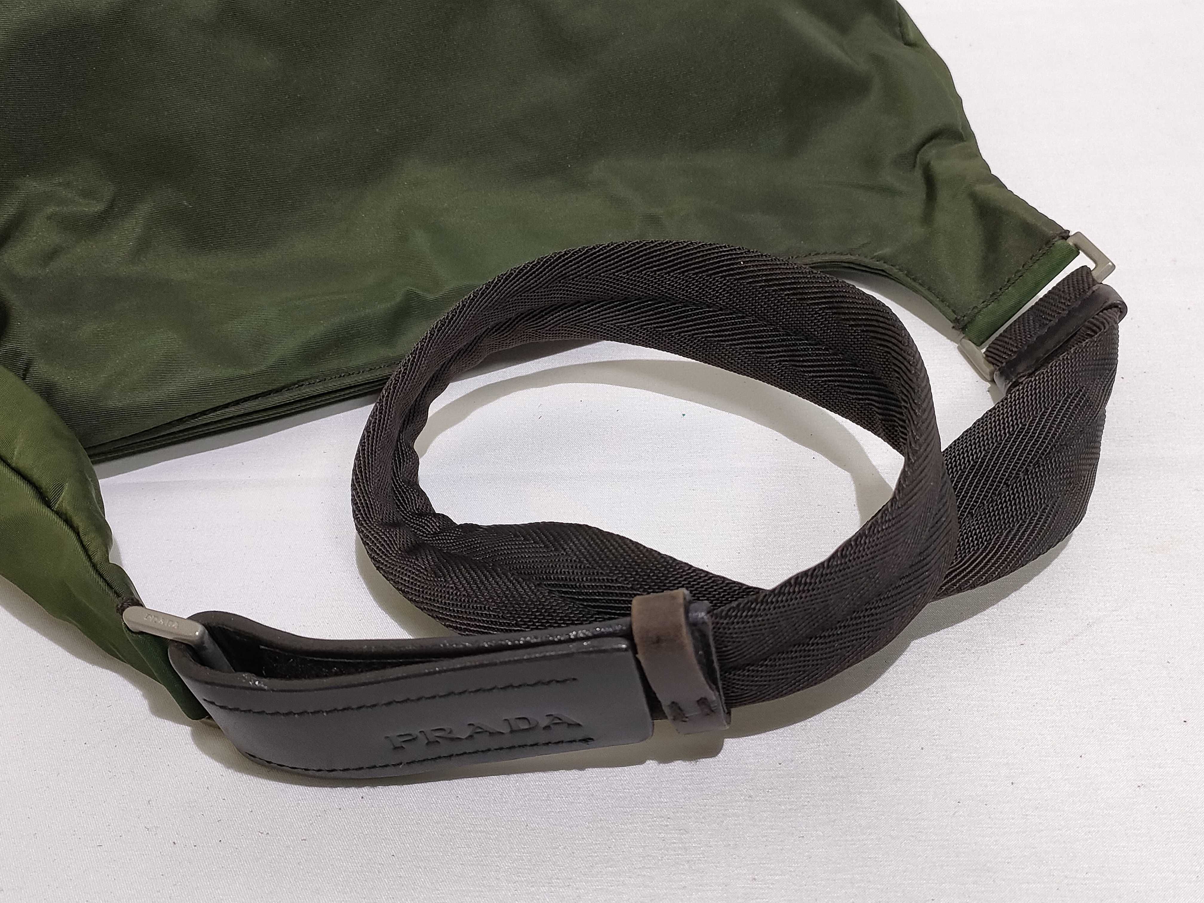 Nylon Shoulder Bag with Triangle Logo — view 3