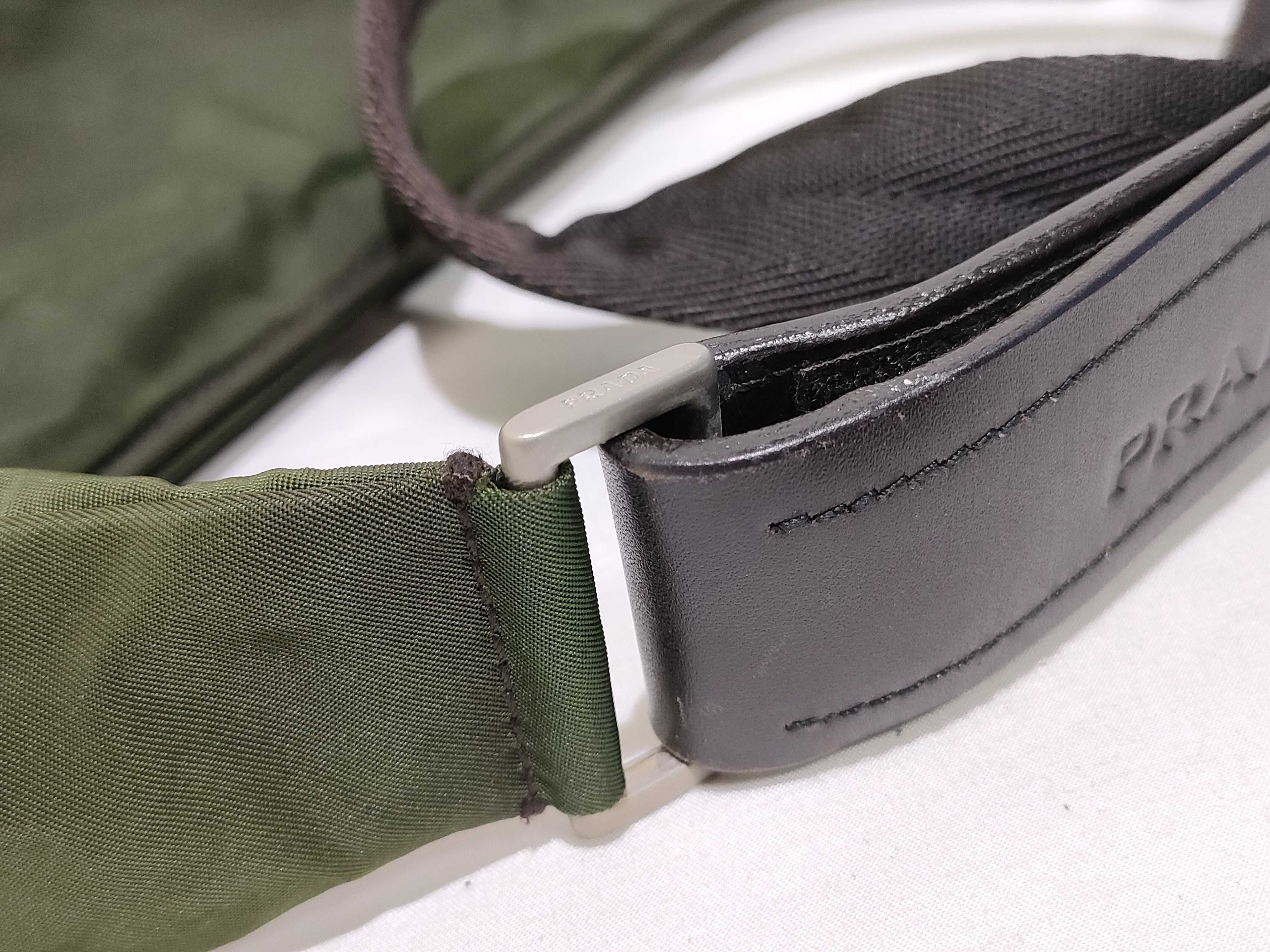 Nylon Shoulder Bag with Triangle Logo — view 5