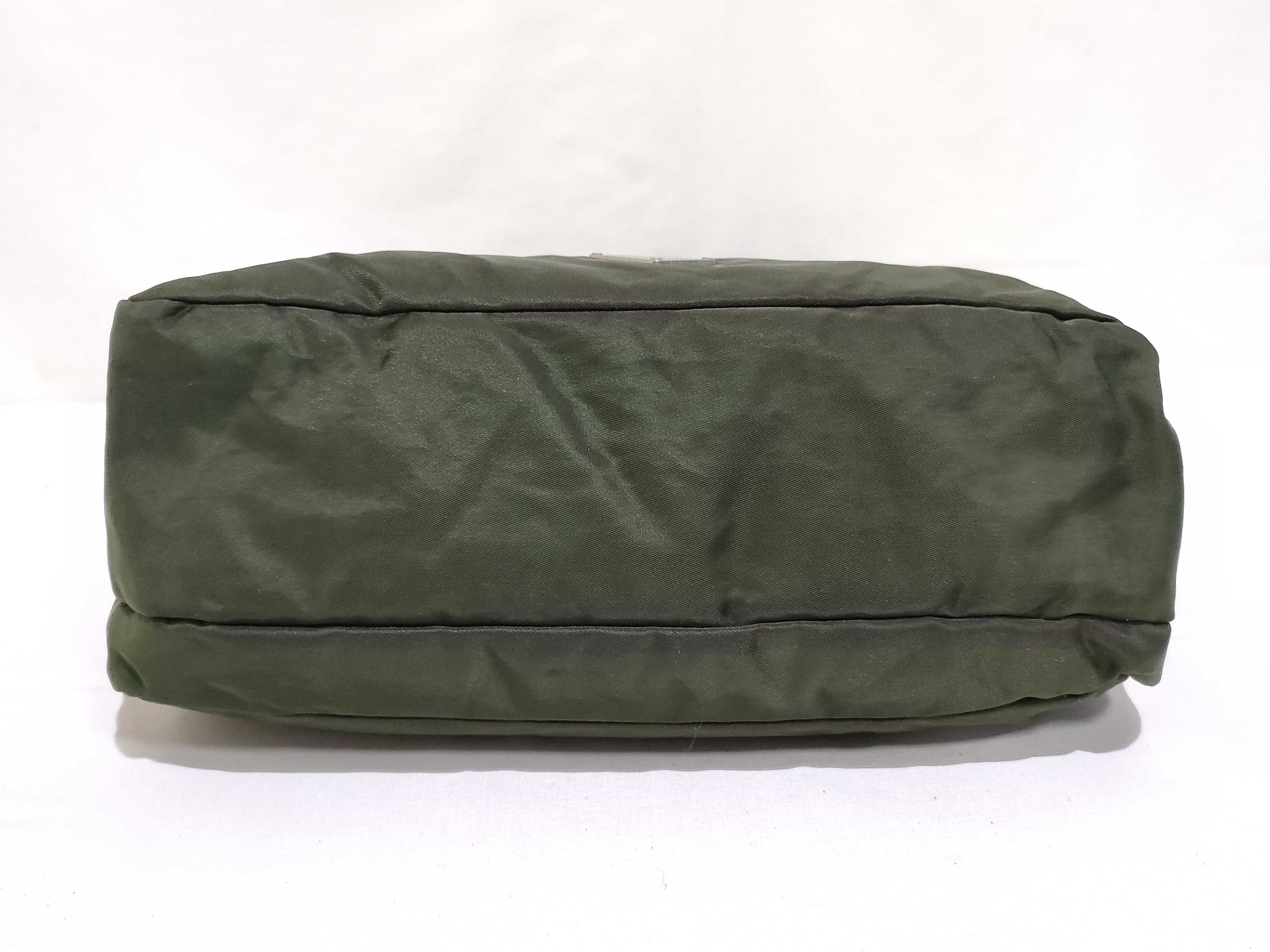 Nylon Shoulder Bag with Triangle Logo — view 7