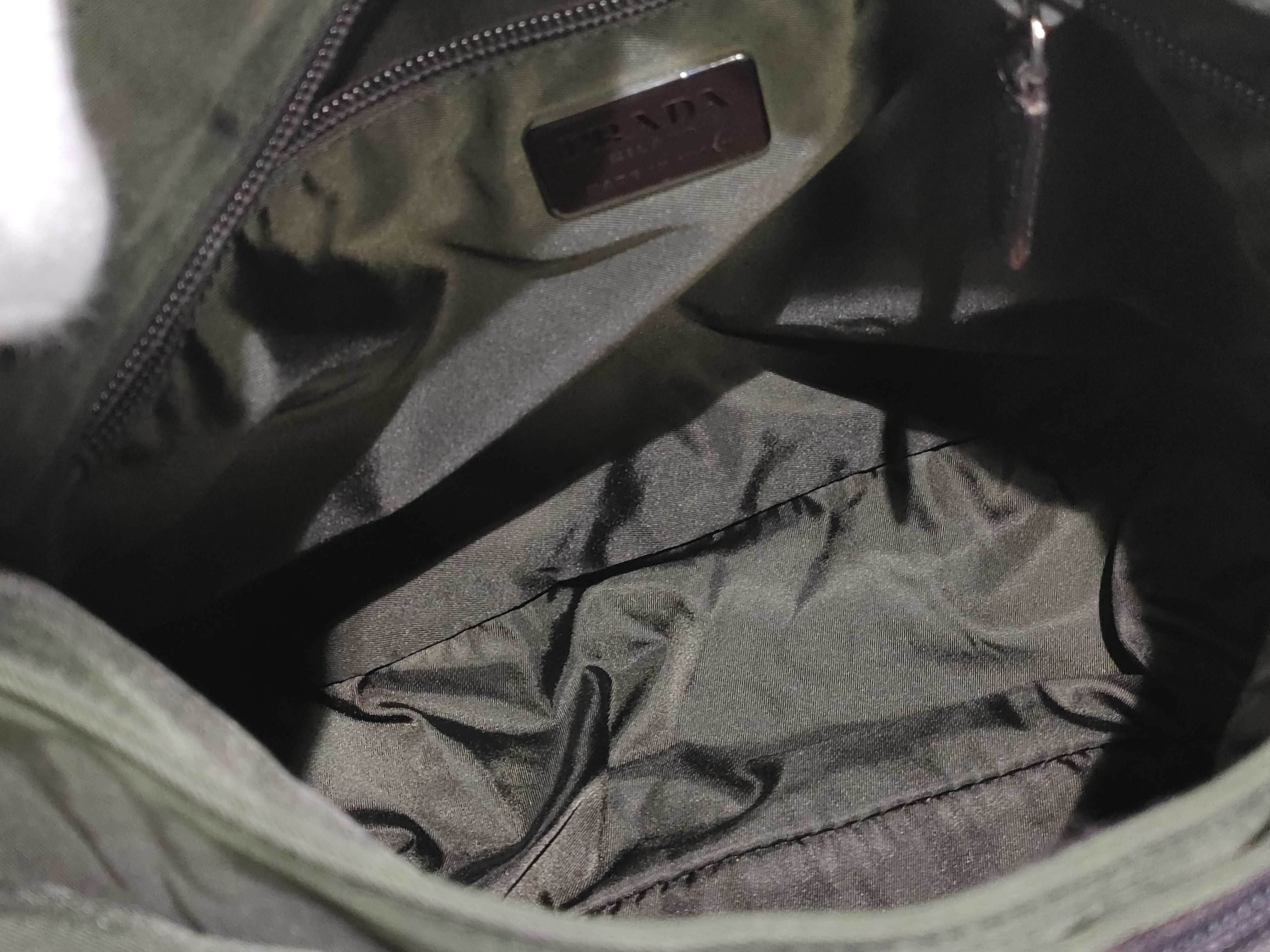 Nylon Shoulder Bag with Triangle Logo — view 8