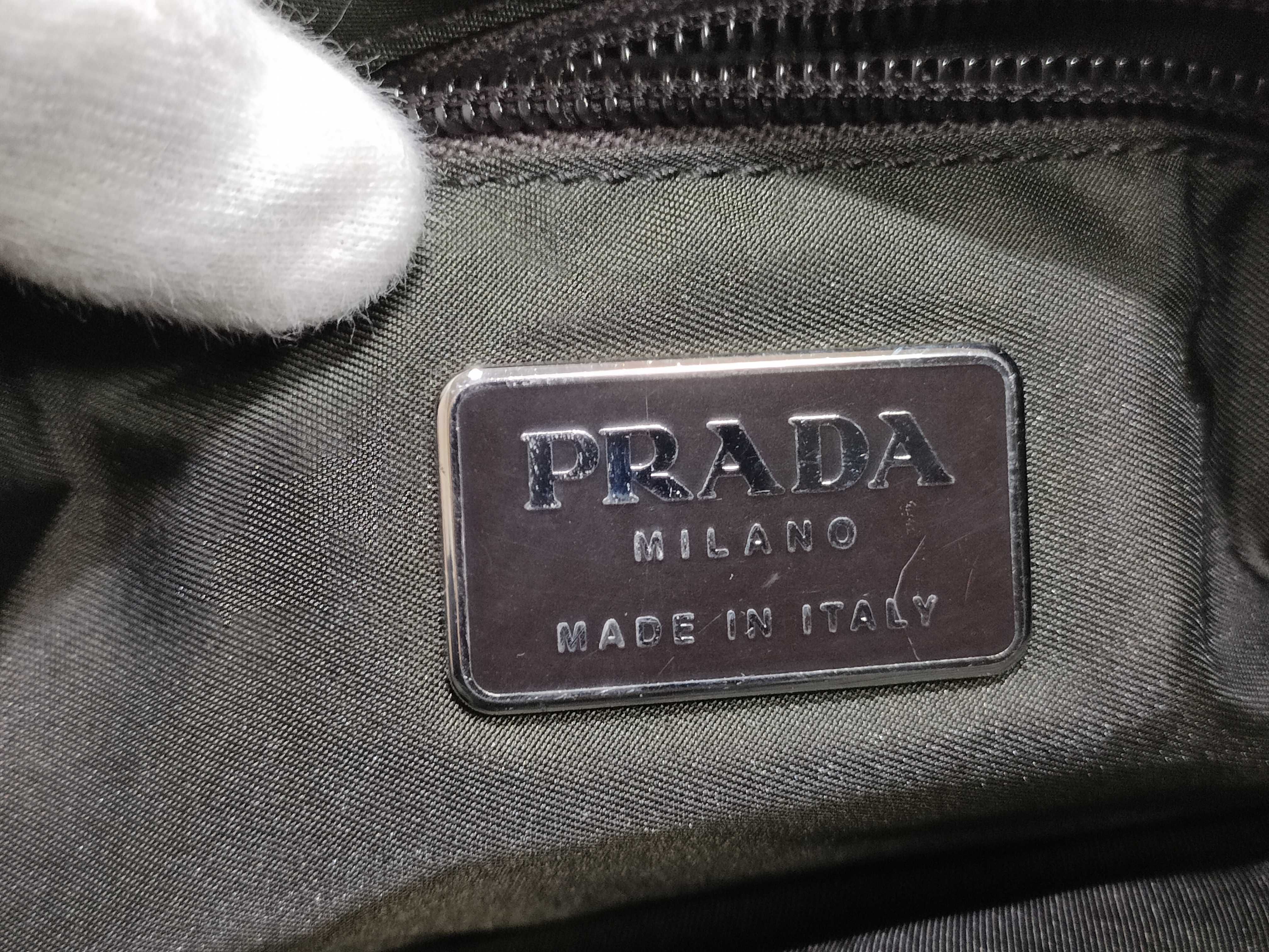 Nylon Shoulder Bag with Triangle Logo — view 10