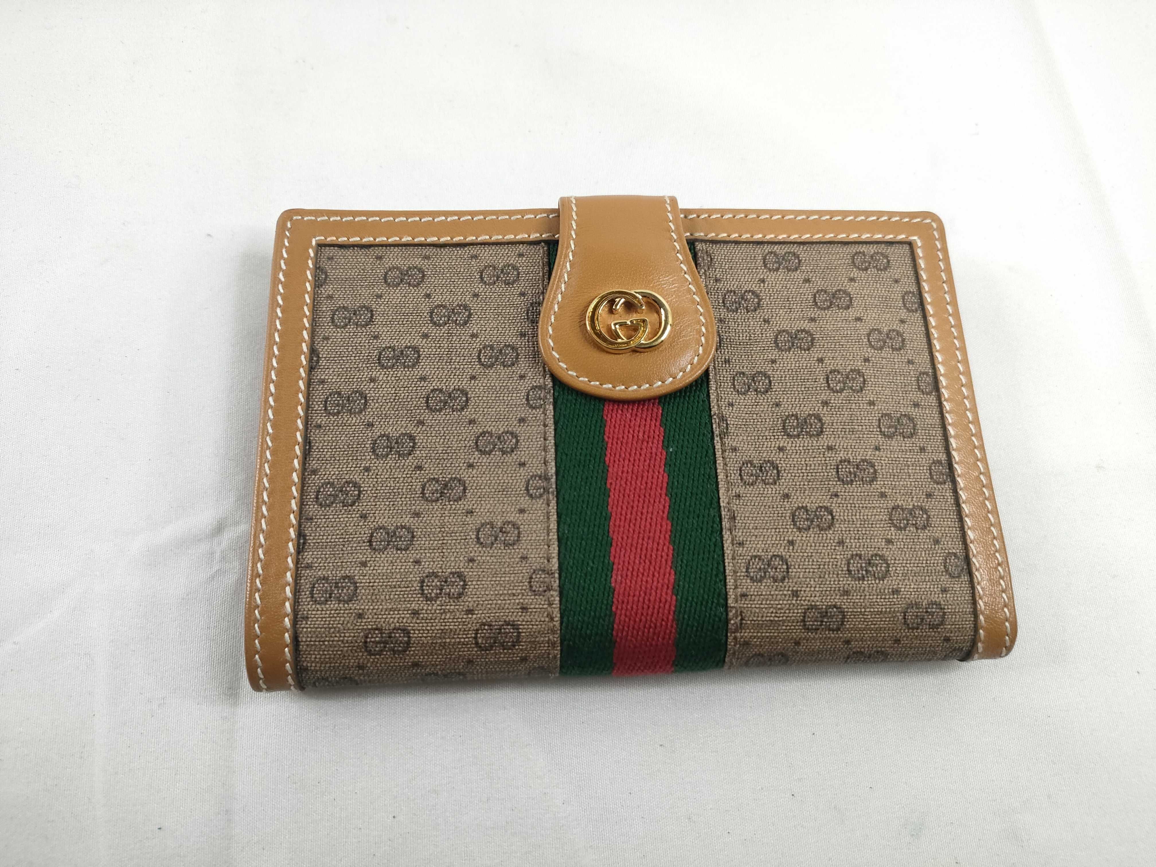 GG Sherry Line Clasp Folding Wallet