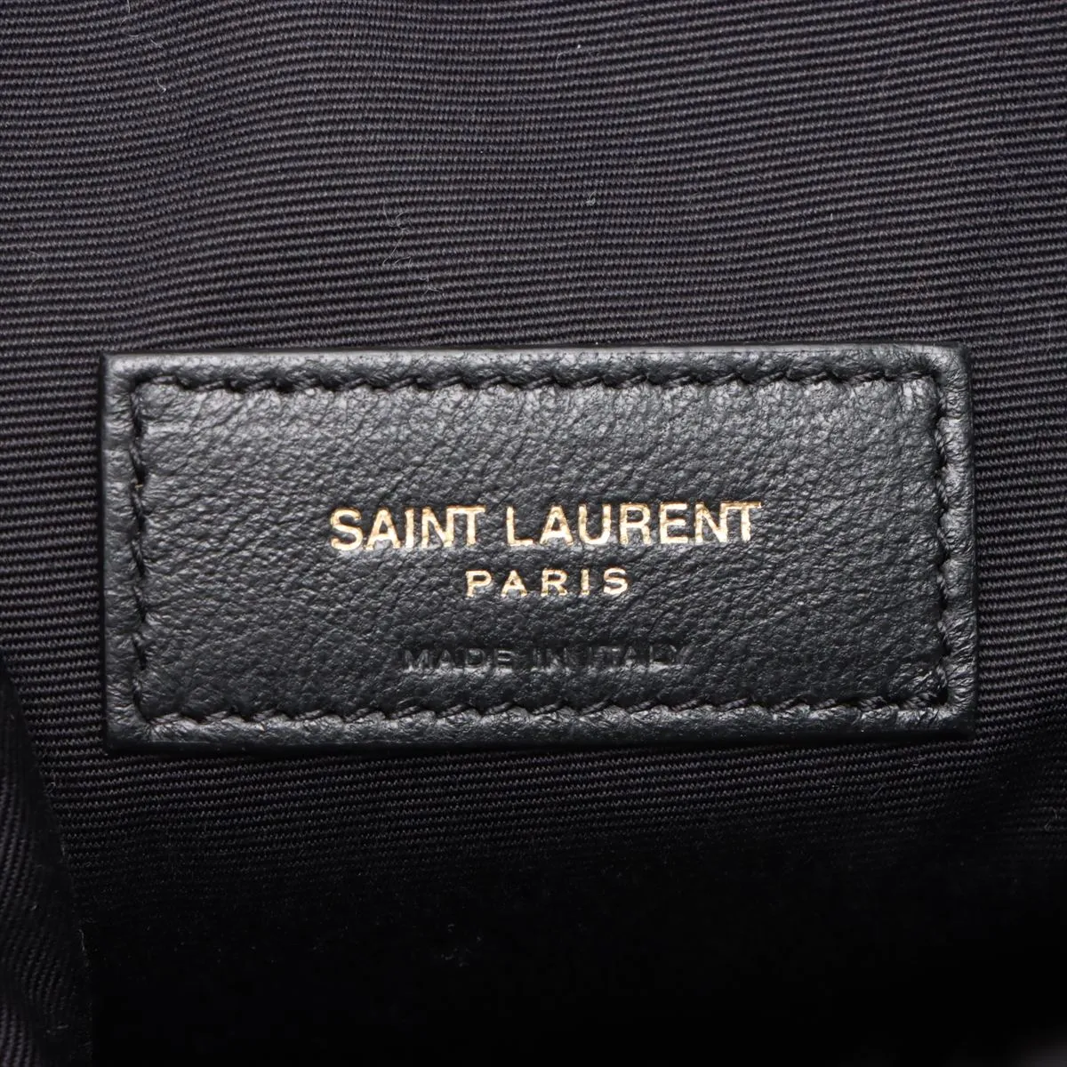 Rive Gauche Wool x Leather Shoulder Bag Black 710261 — view 8