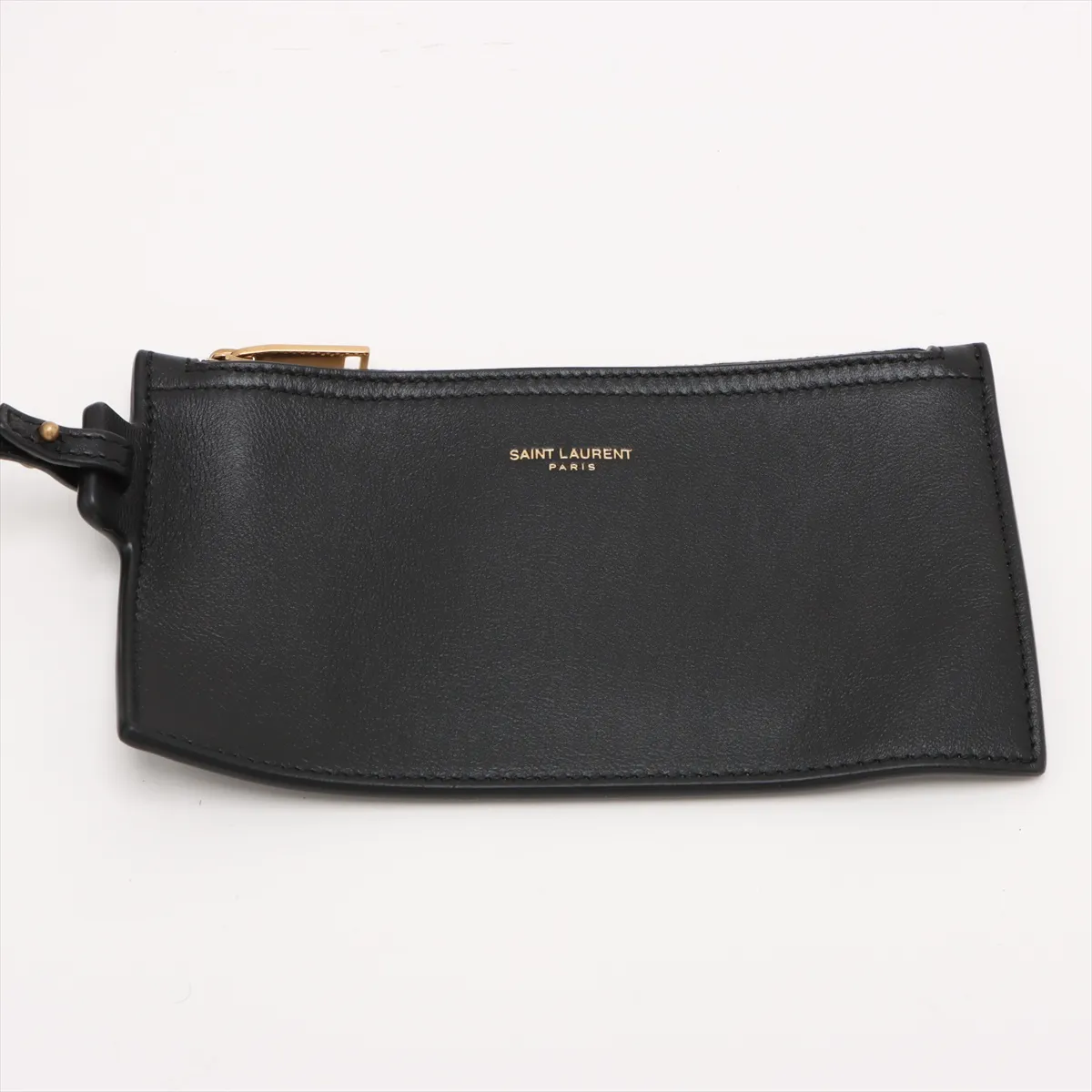 Rive Gauche Wool x Leather Shoulder Bag Black 710261 — view 9